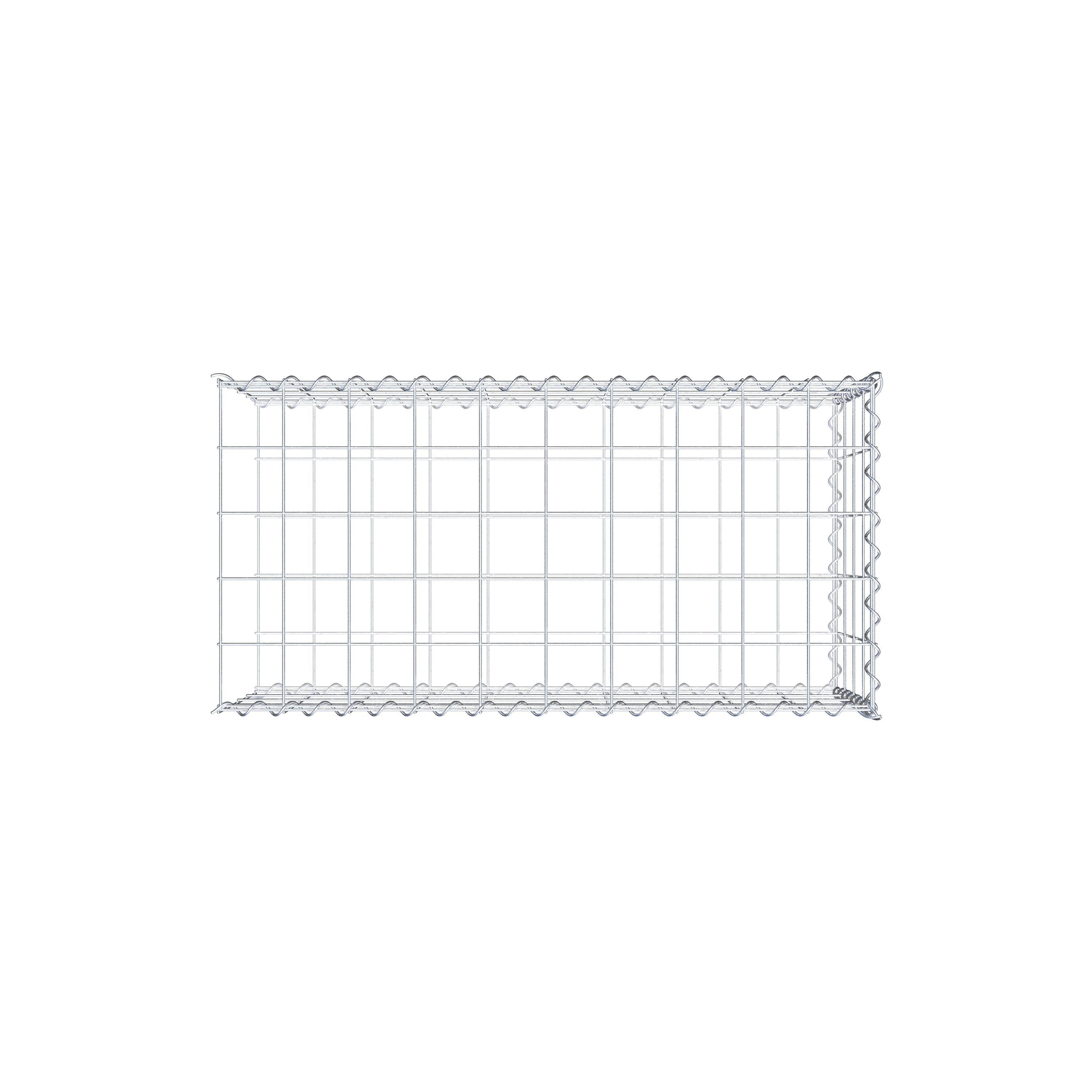 Anbaugabione Typ 2 100 cm x 40 cm x 50 cm (L x H x T), Maschenweite 10 cm x 10 cm, Spirale