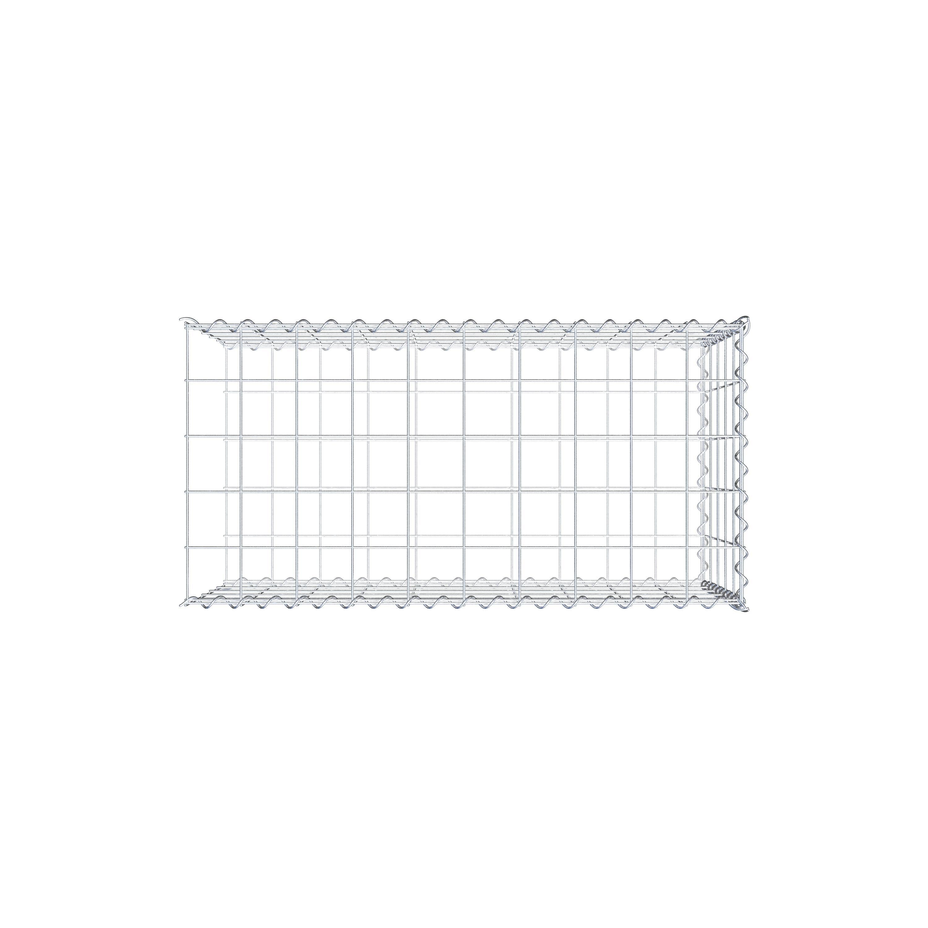 Grown-on gabion type 2 100 cm x 50 cm x 50 cm (L x H x D), mesh size 10 cm x 10 cm, spiral