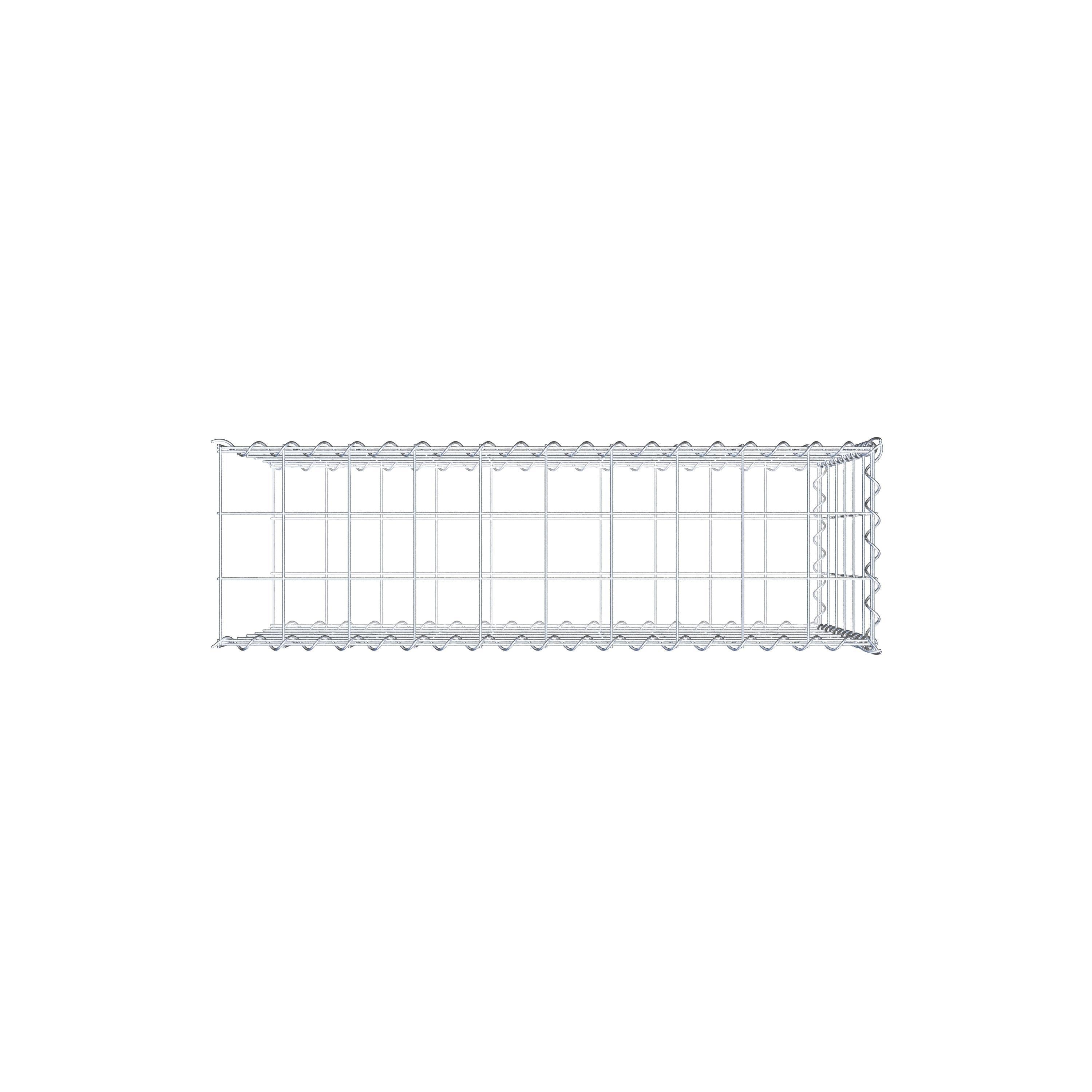 Grown-on gabion type 2 100 cm x 60 cm x 30 cm (L x H x D), mesh size 10 cm x 10 cm, spiral