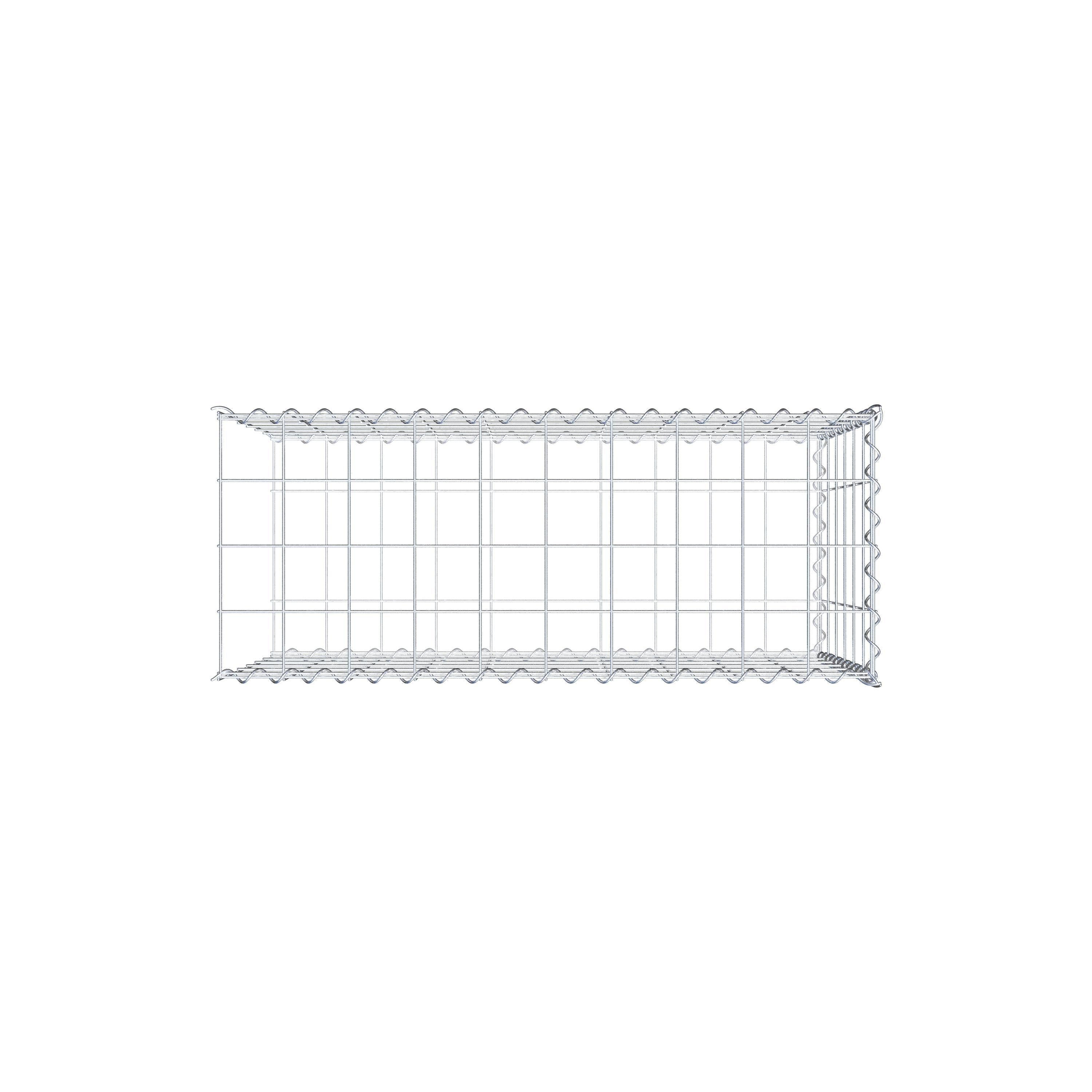 Gabion rapporté type 2 100 cm x 60 cm x 40 cm (L x H x P), mailles 10 cm x 10 cm, spirale