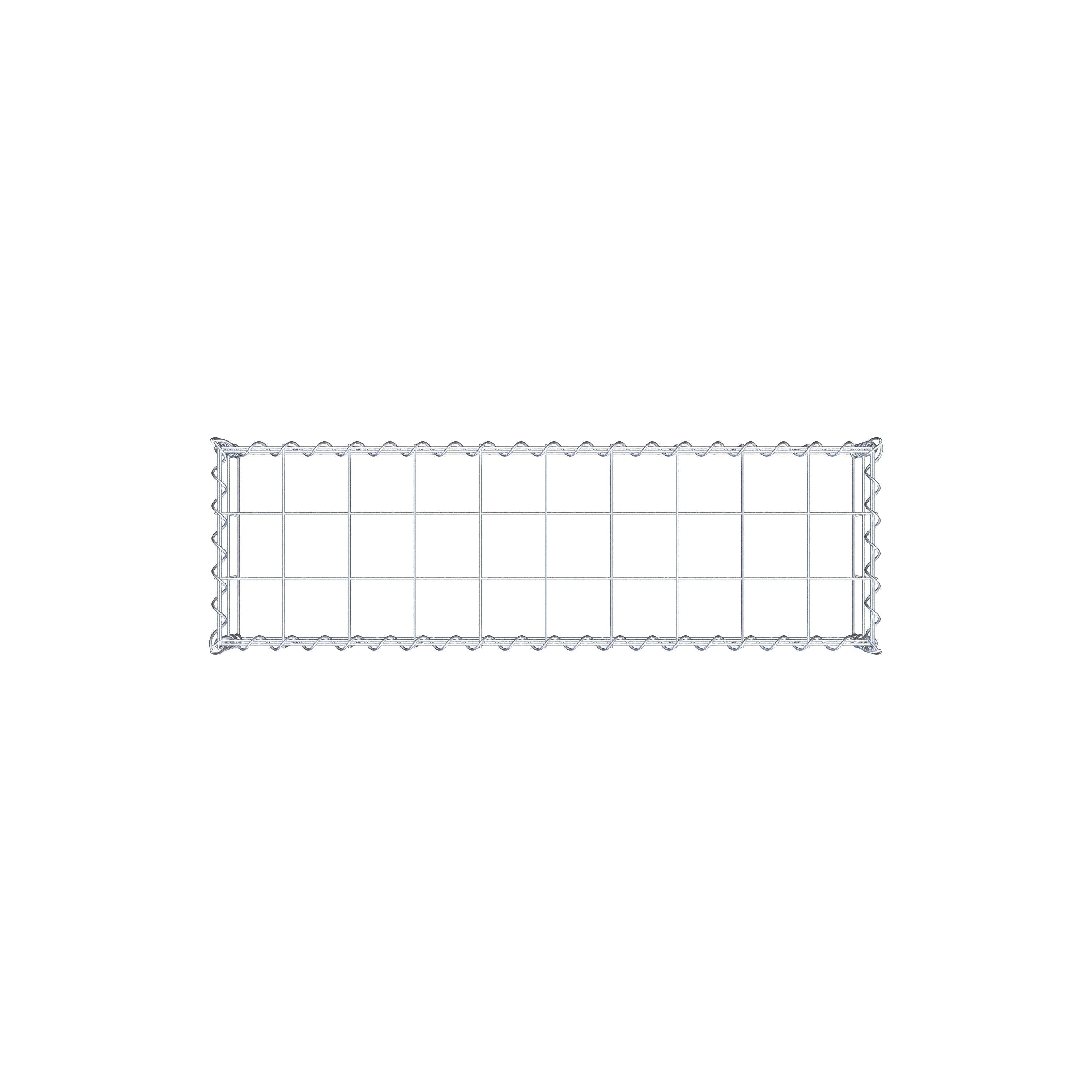 Gabion rapporté type 3 100 cm x 20 cm x 30 cm (L x H x P), mailles 10 cm x 10 cm, spirale