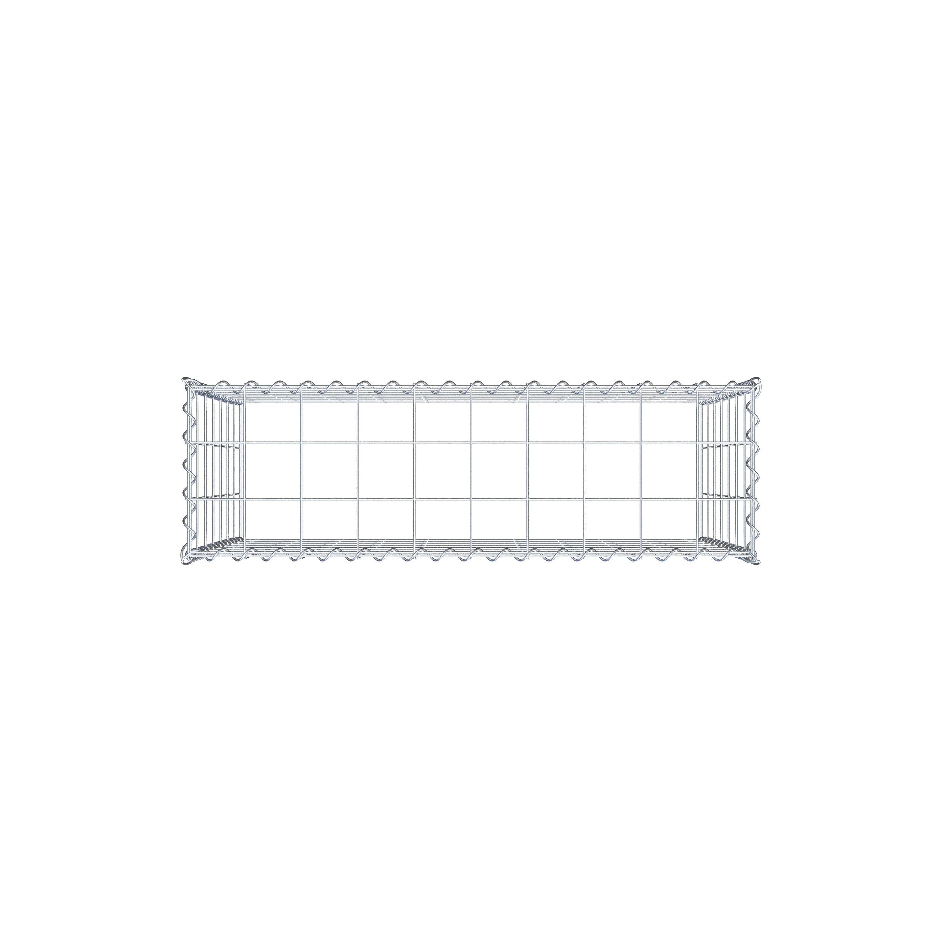 Aangegroeide schanskorf type 3 100 cm x 70 cm x 30 cm (L x H x D), maaswijdte 10 cm x 10 cm, spiraal