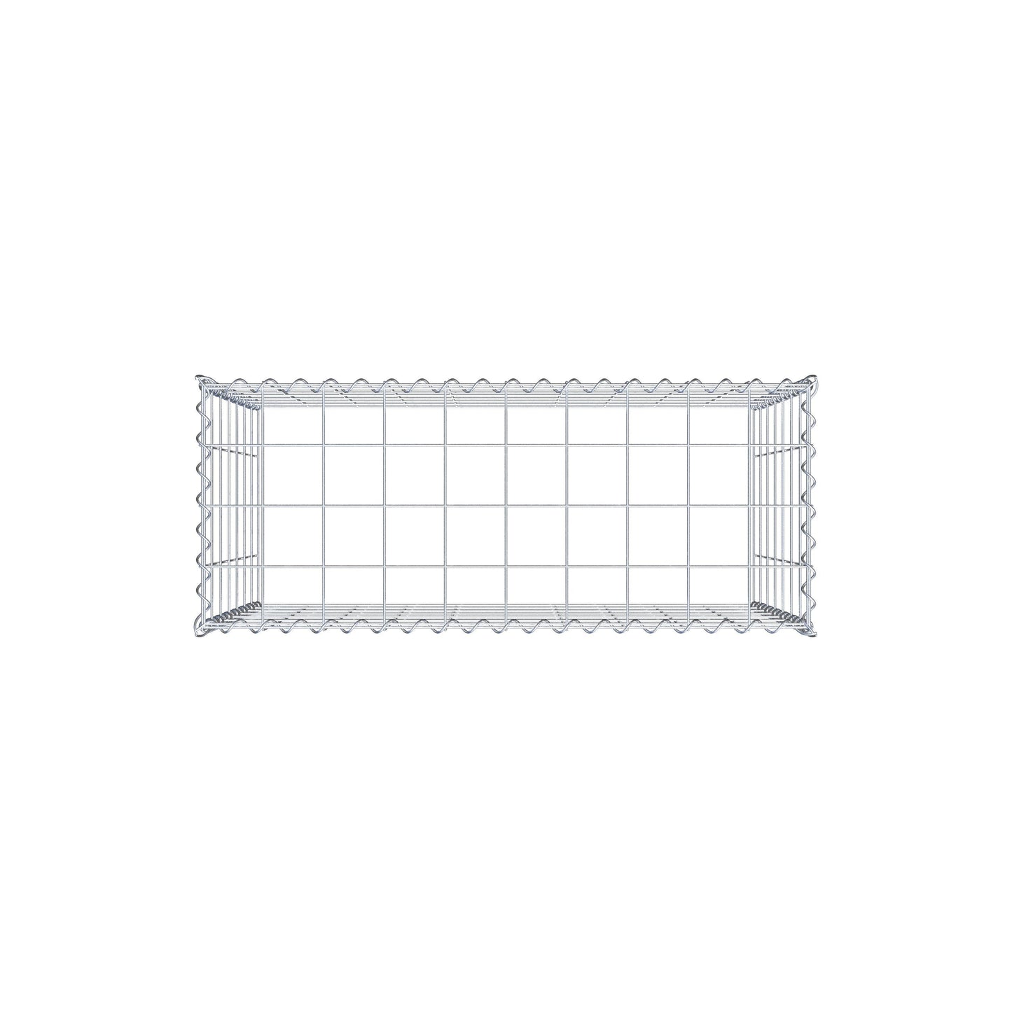 Opvokset gabion type 3 100 cm x 70 cm x 40 cm (L x H x D), maskestørrelse 10 cm x 10 cm, spiral