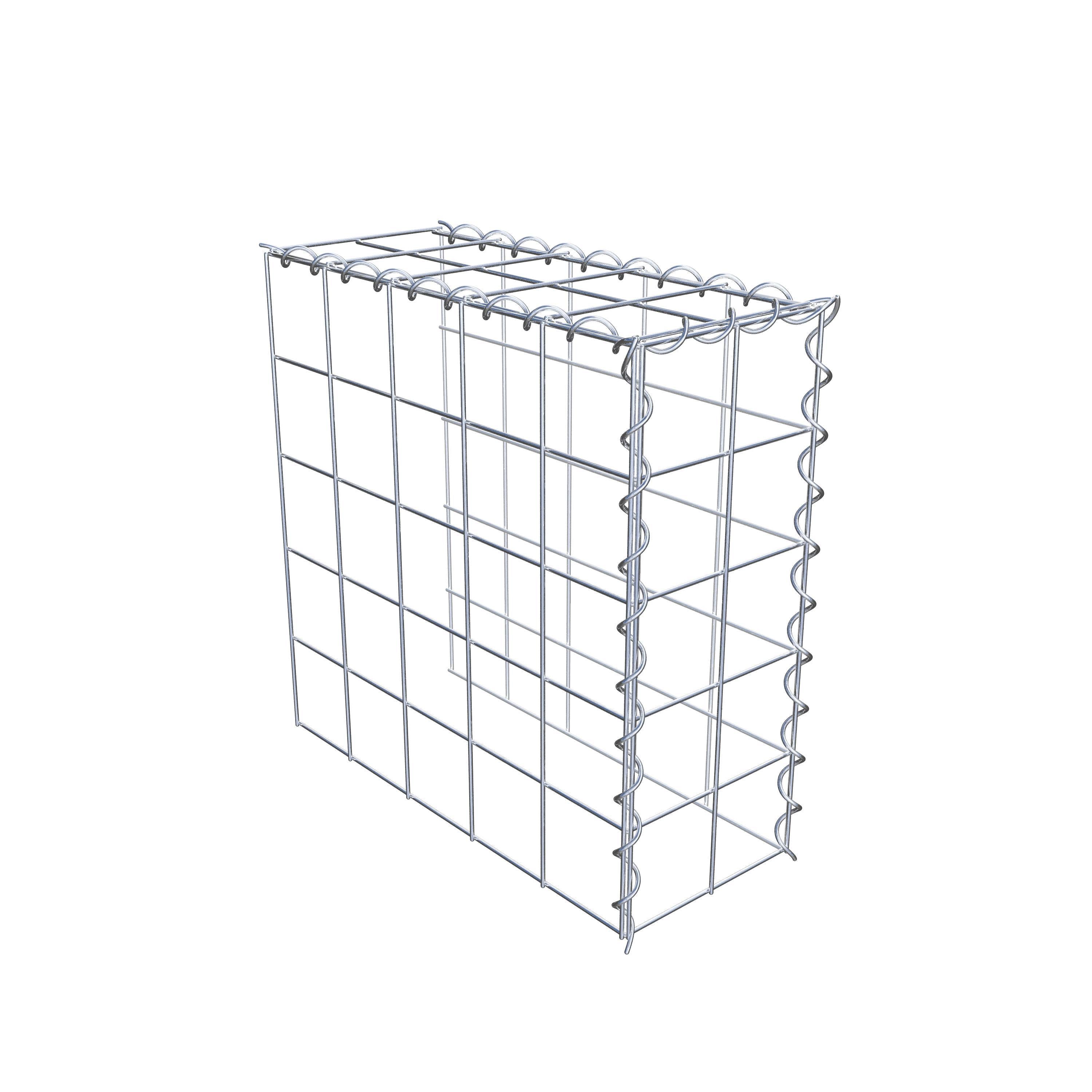 Add-on schanskorf type 4 50 cm x 50 cm x 20 cm (L x H x D), maaswijdte 10 cm x 10 cm, spiraal