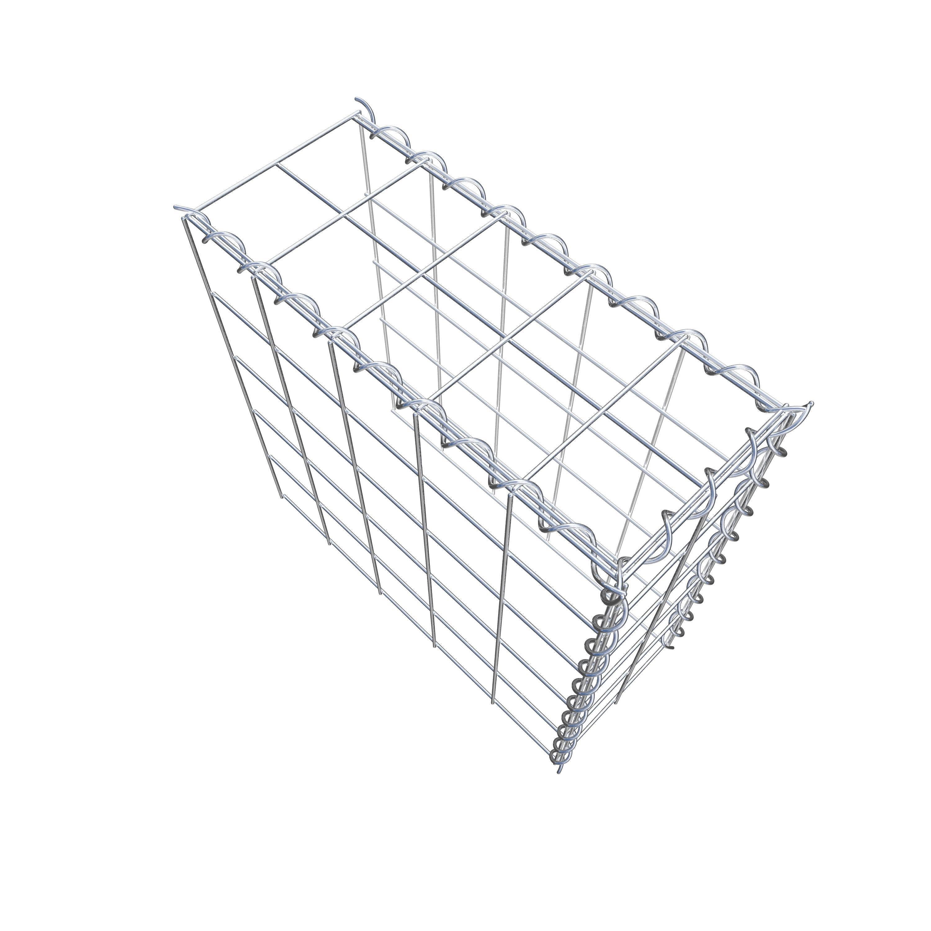 Add-on schanskorf type 4 50 cm x 50 cm x 20 cm (L x H x D), maaswijdte 10 cm x 10 cm, spiraal