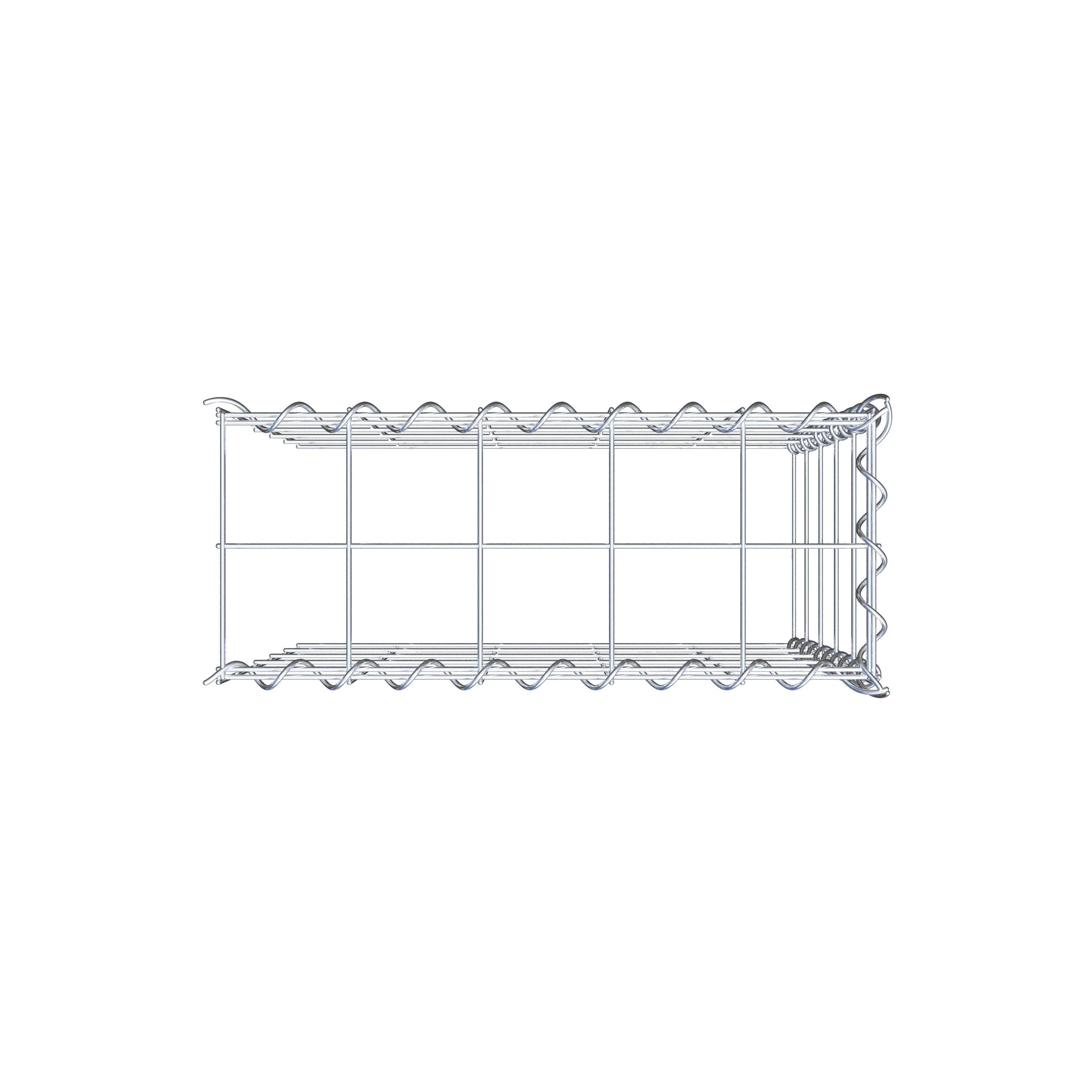 Add-on schanskorf type 4 50 cm x 50 cm x 20 cm (L x H x D), maaswijdte 10 cm x 10 cm, spiraal