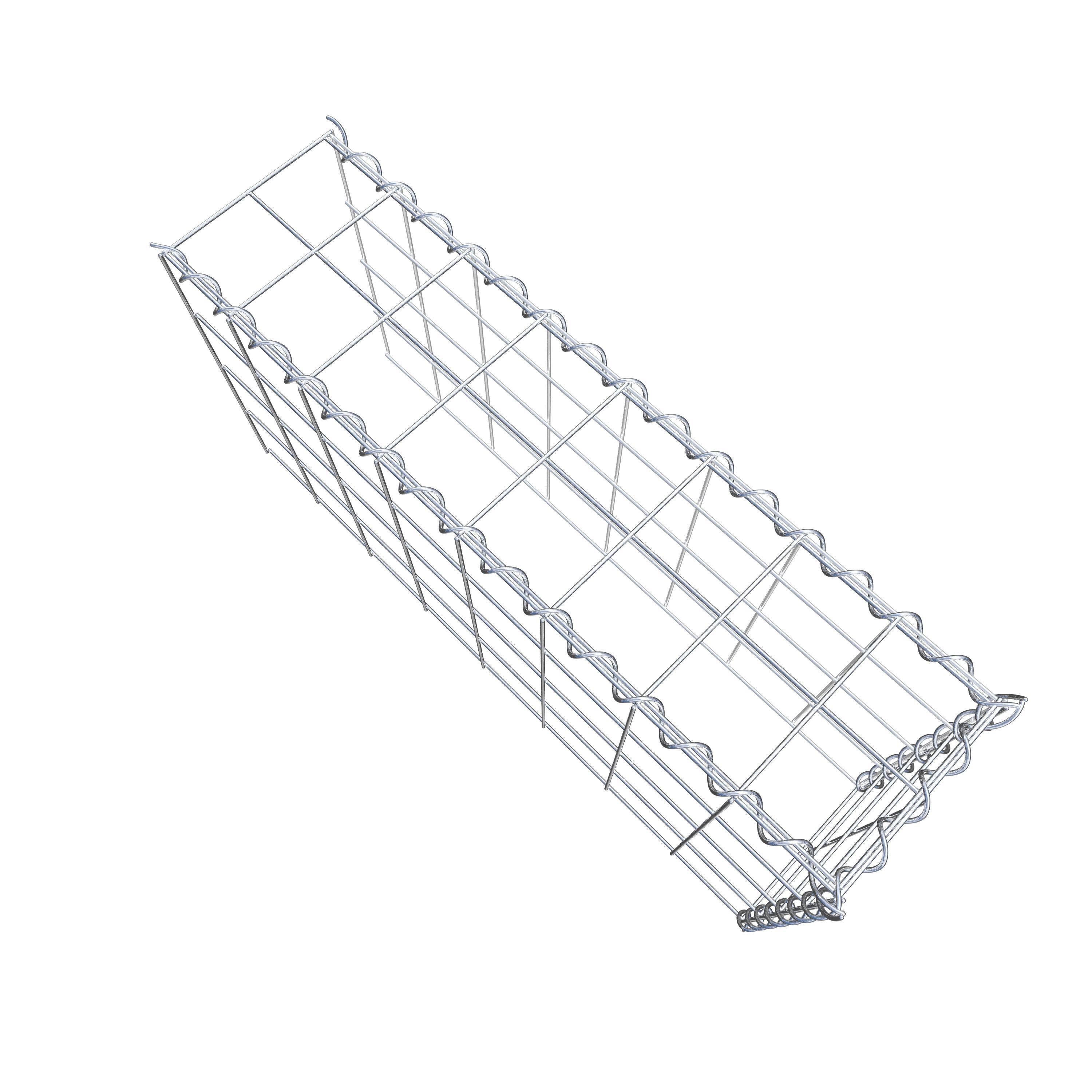 Gabion rapporté type 4 80 cm x 40 cm x 20 cm (L x H x P), mailles 10 cm x 10 cm, spirale