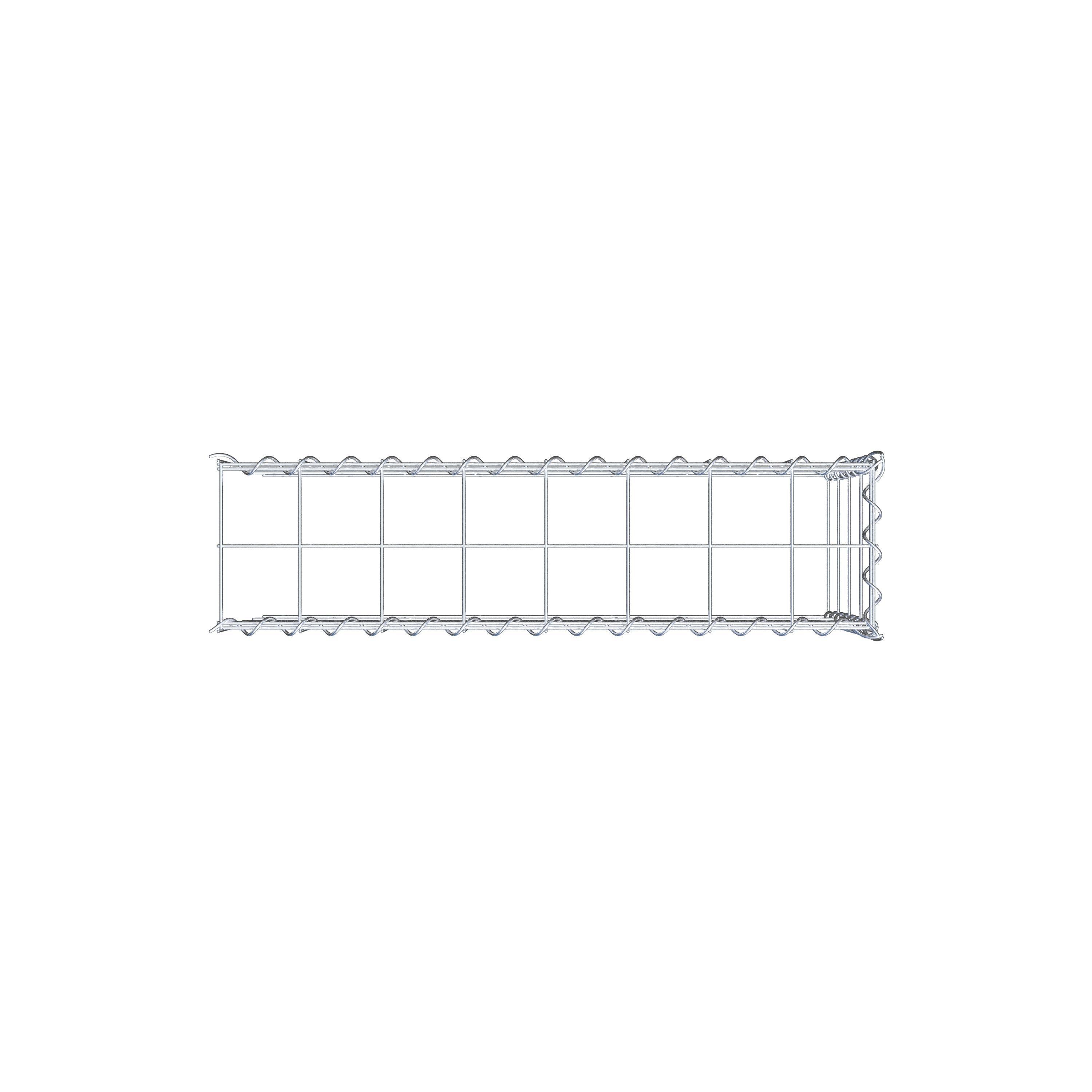 Gabion rapporté type 4 80 cm x 40 cm x 20 cm (L x H x P), mailles 10 cm x 10 cm, spirale