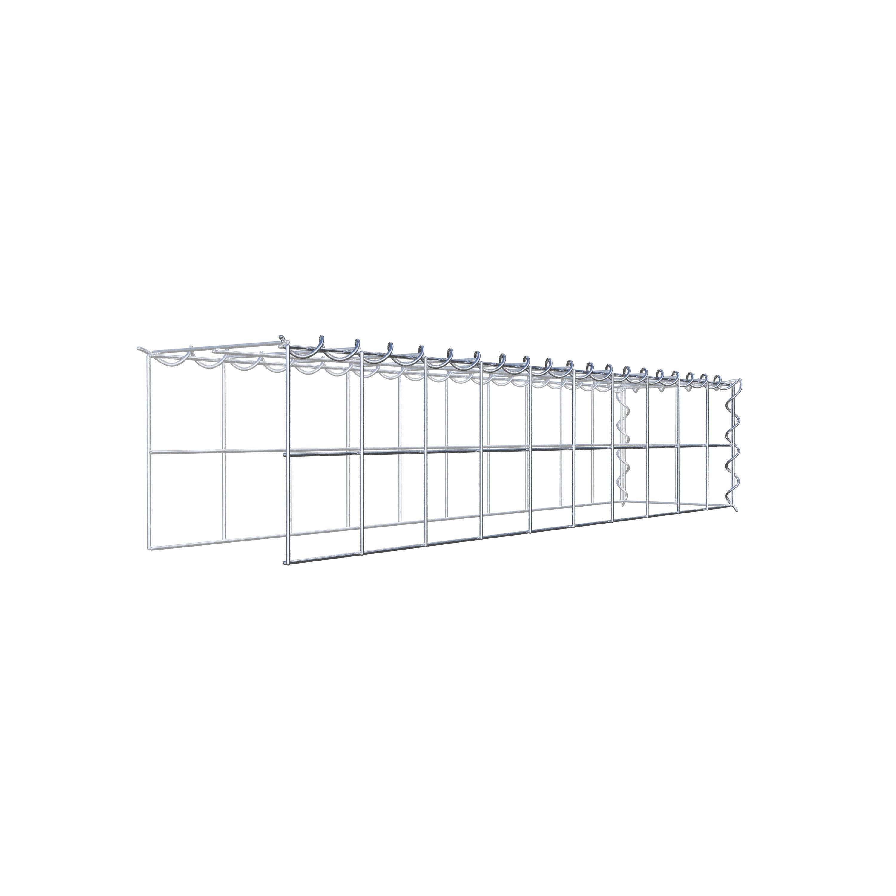Gabion rapporté type 4 100 cm x 20 cm x 20 cm (L x H x P), maille 10 cm x 10 cm, spirale