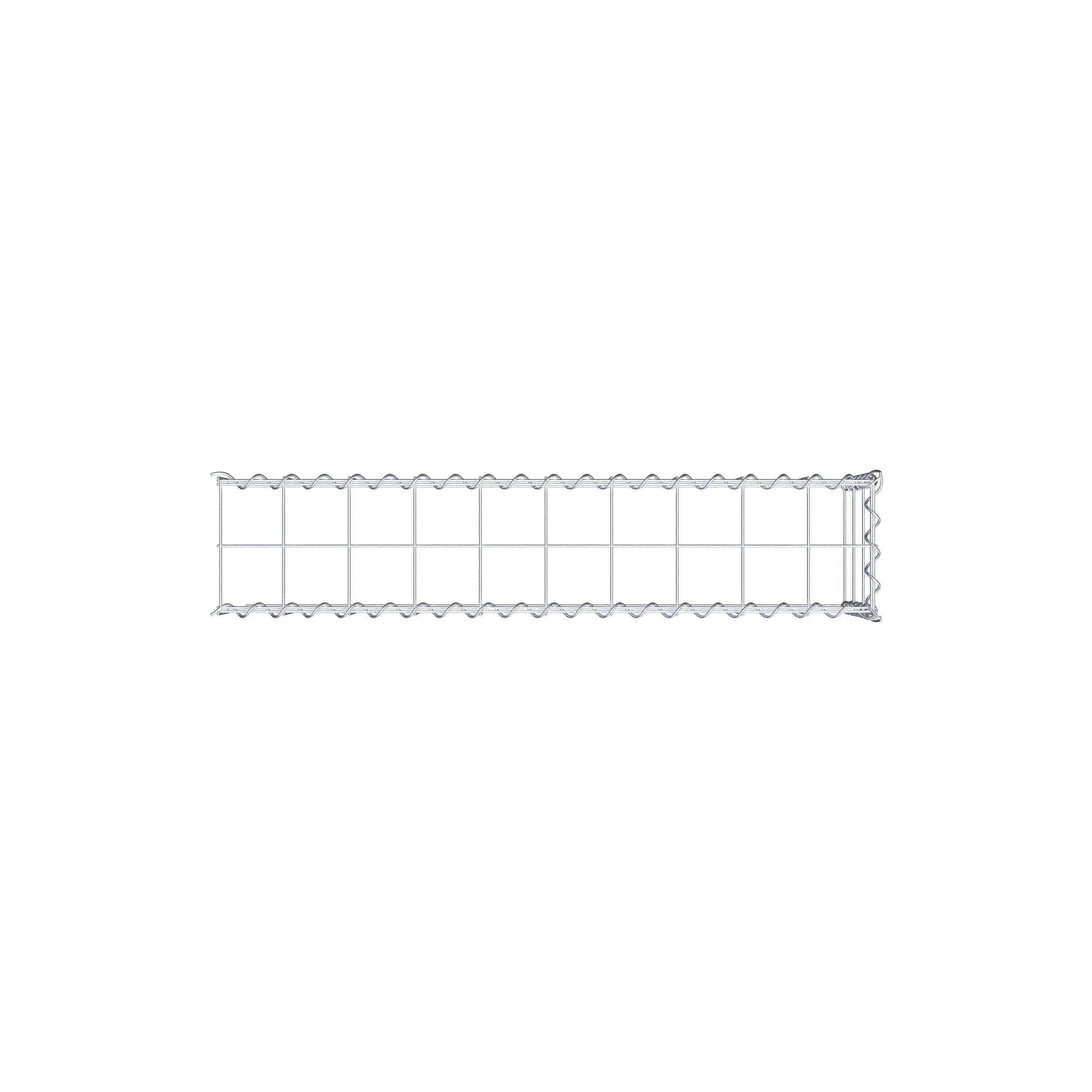 Grown-on gabion type 4 100 cm x 30 cm x 20 cm (L x H x D), mesh size 10 cm x 10 cm, spiral