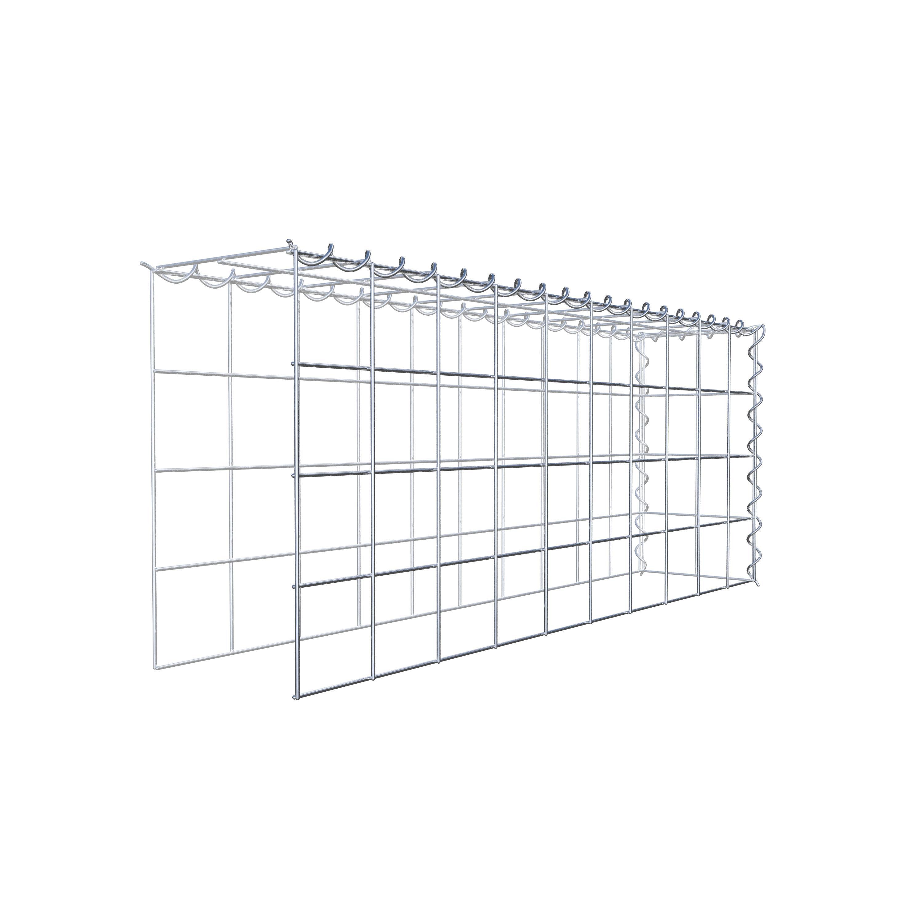 Gabion rapporté type 4 100 cm x 40 cm x 20 cm (L x H x P), mailles 10 cm x 10 cm, spirale