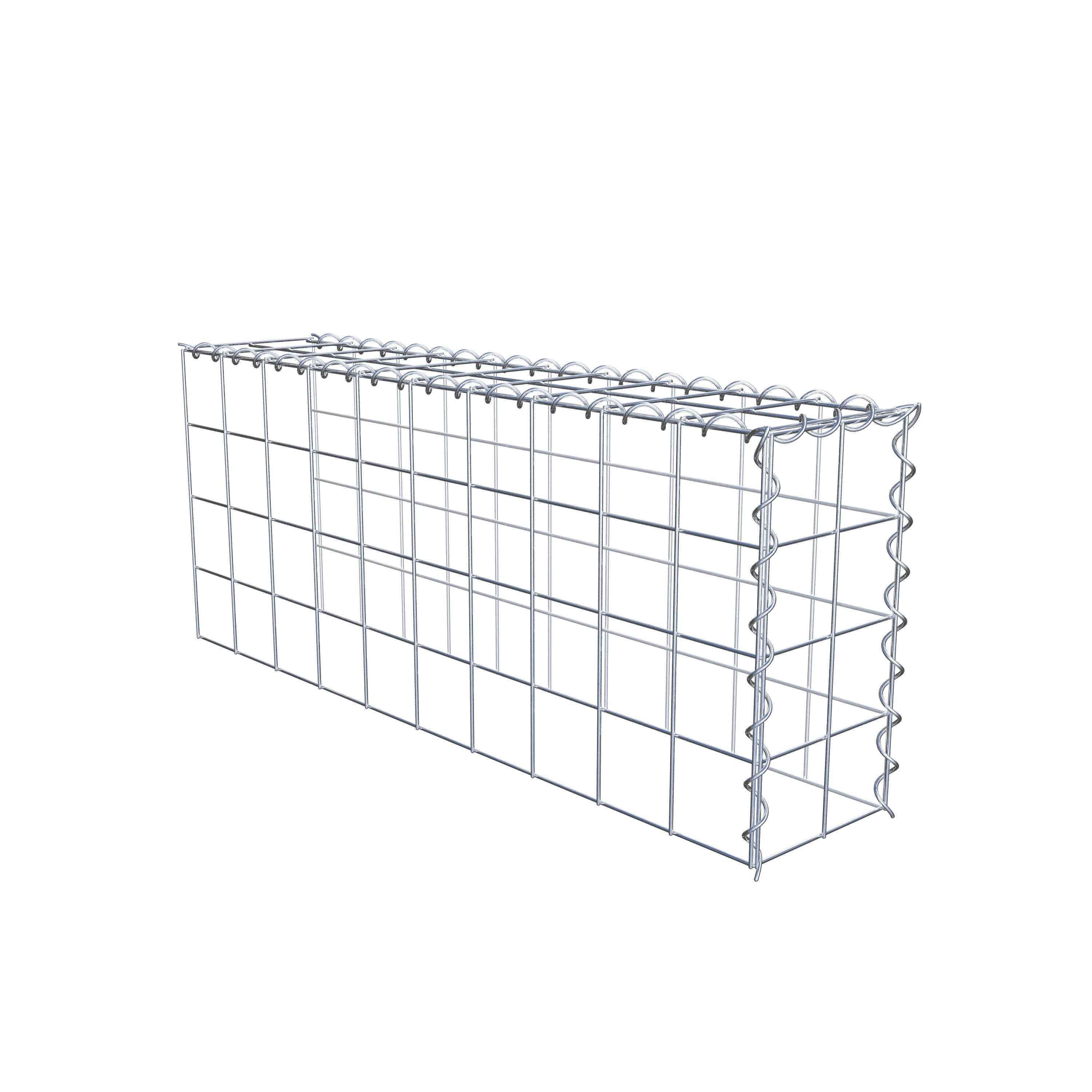 Gabion rapporté type 4 100 cm x 40 cm x 20 cm (L x H x P), mailles 10 cm x 10 cm, spirale