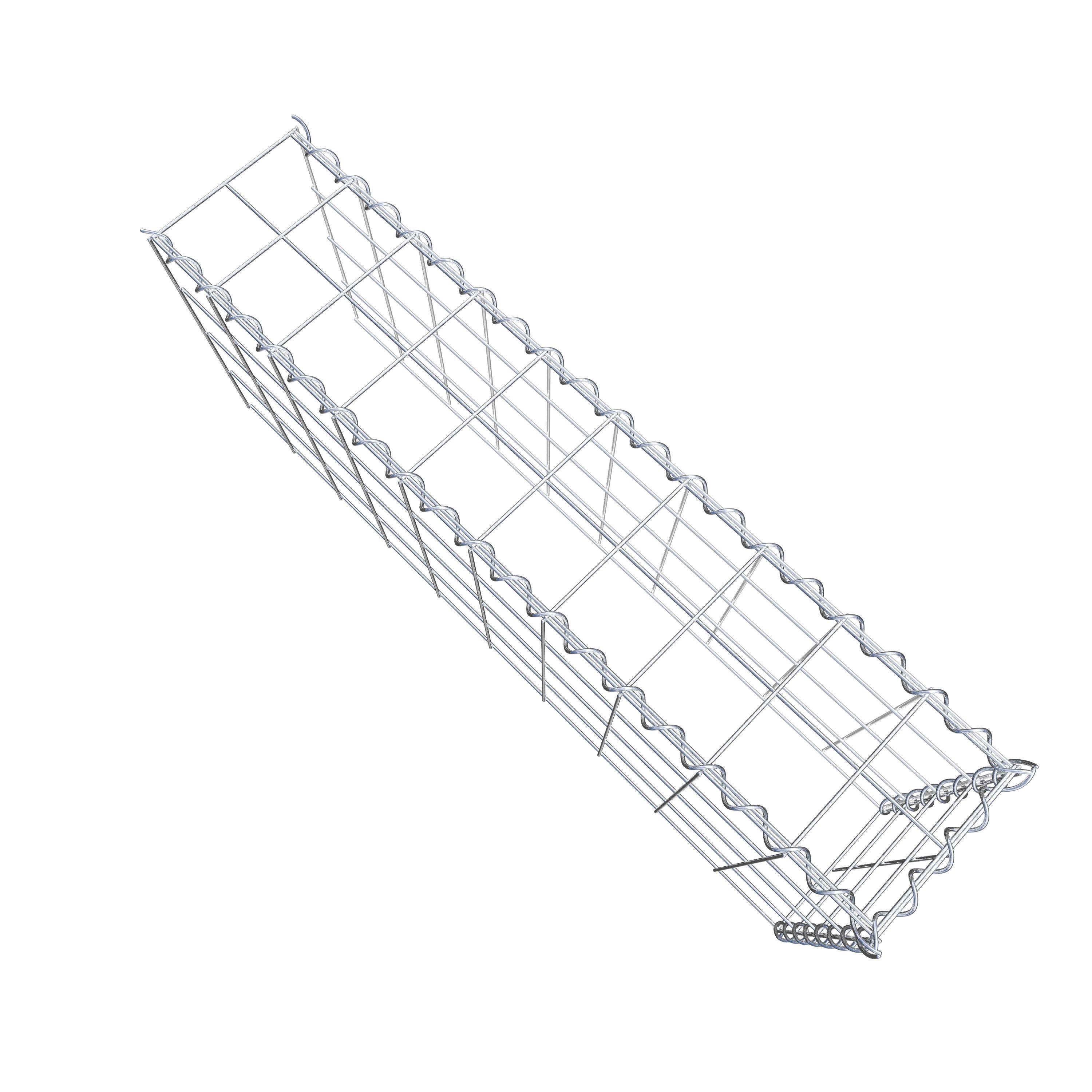 Gabion rapporté type 4 100 cm x 40 cm x 20 cm (L x H x P), mailles 10 cm x 10 cm, spirale