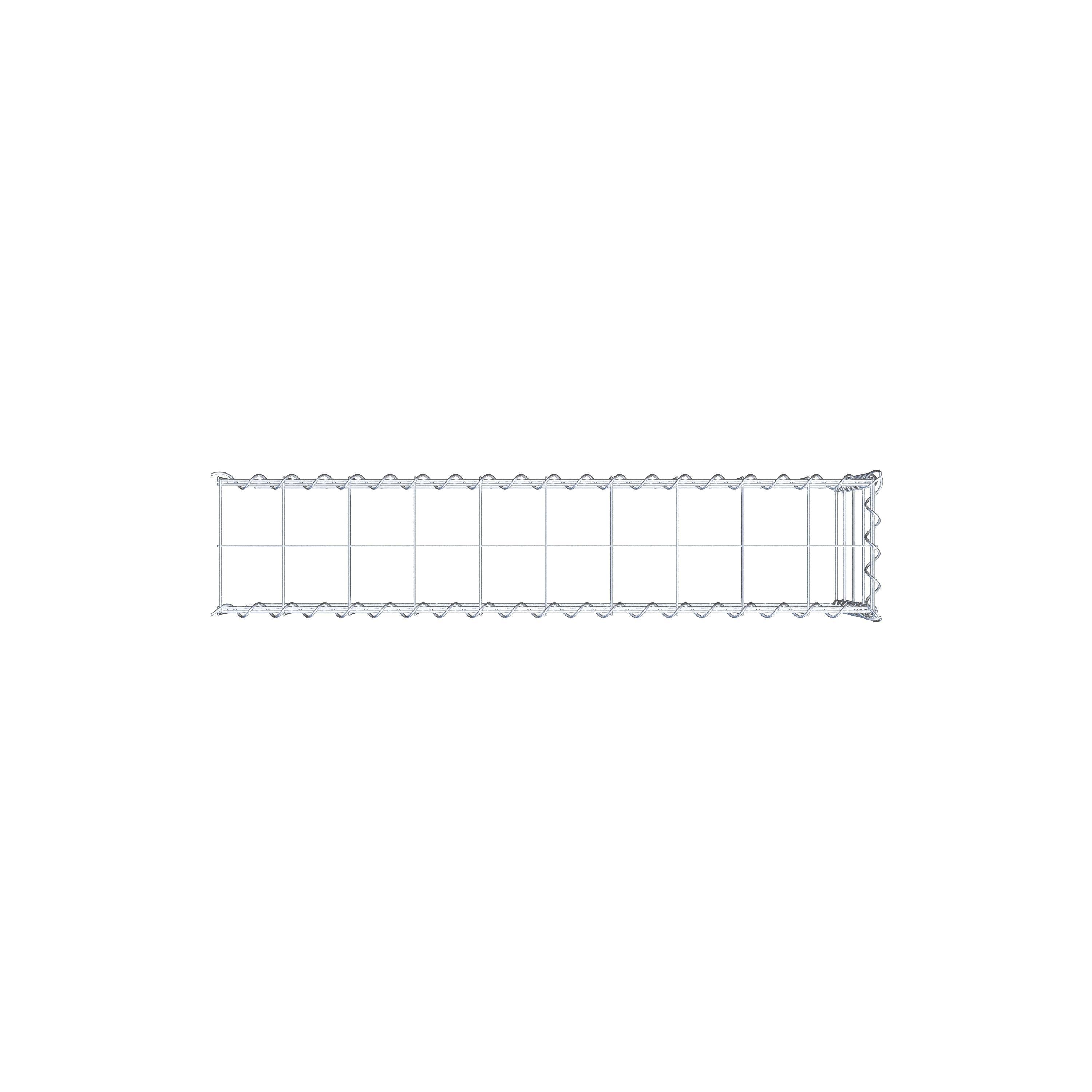 Gabion rapporté type 4 100 cm x 40 cm x 20 cm (L x H x P), mailles 10 cm x 10 cm, spirale