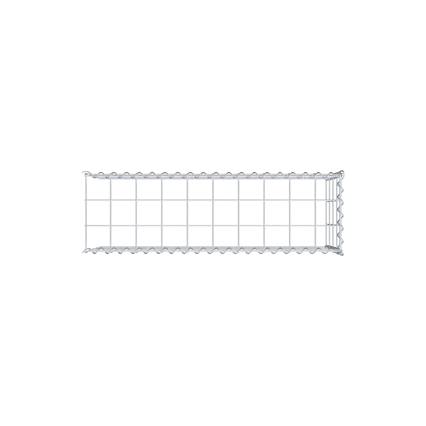 Aangegroeide schanskorf type 4 100 cm x 40 cm x 30 cm (L x H x D), maaswijdte 10 cm x 10 cm, spiraal