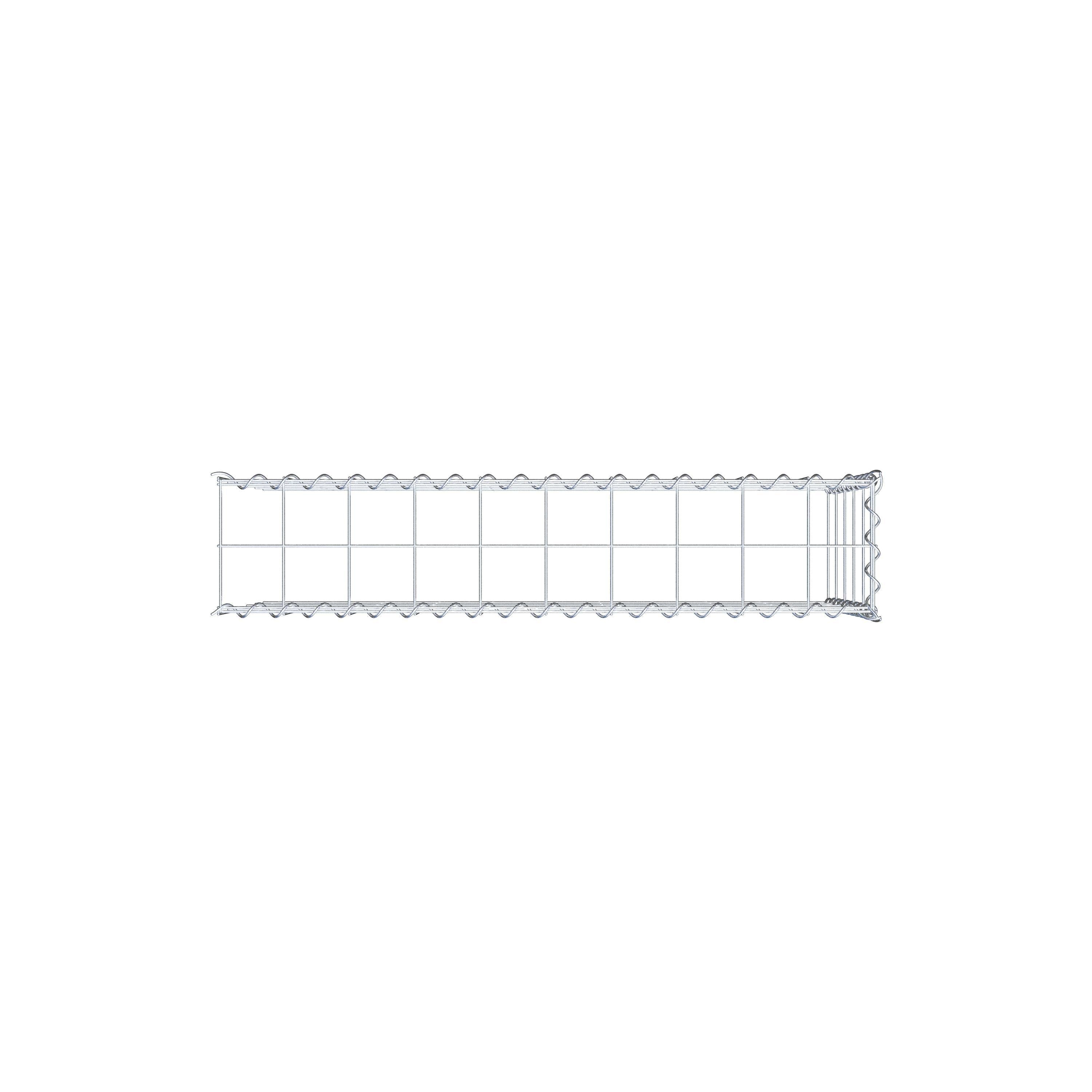 Gavión complementario tipo 4 100 cm x 50 cm x 20 cm (L x A x P), malla 10 cm x 10 cm, espiral
