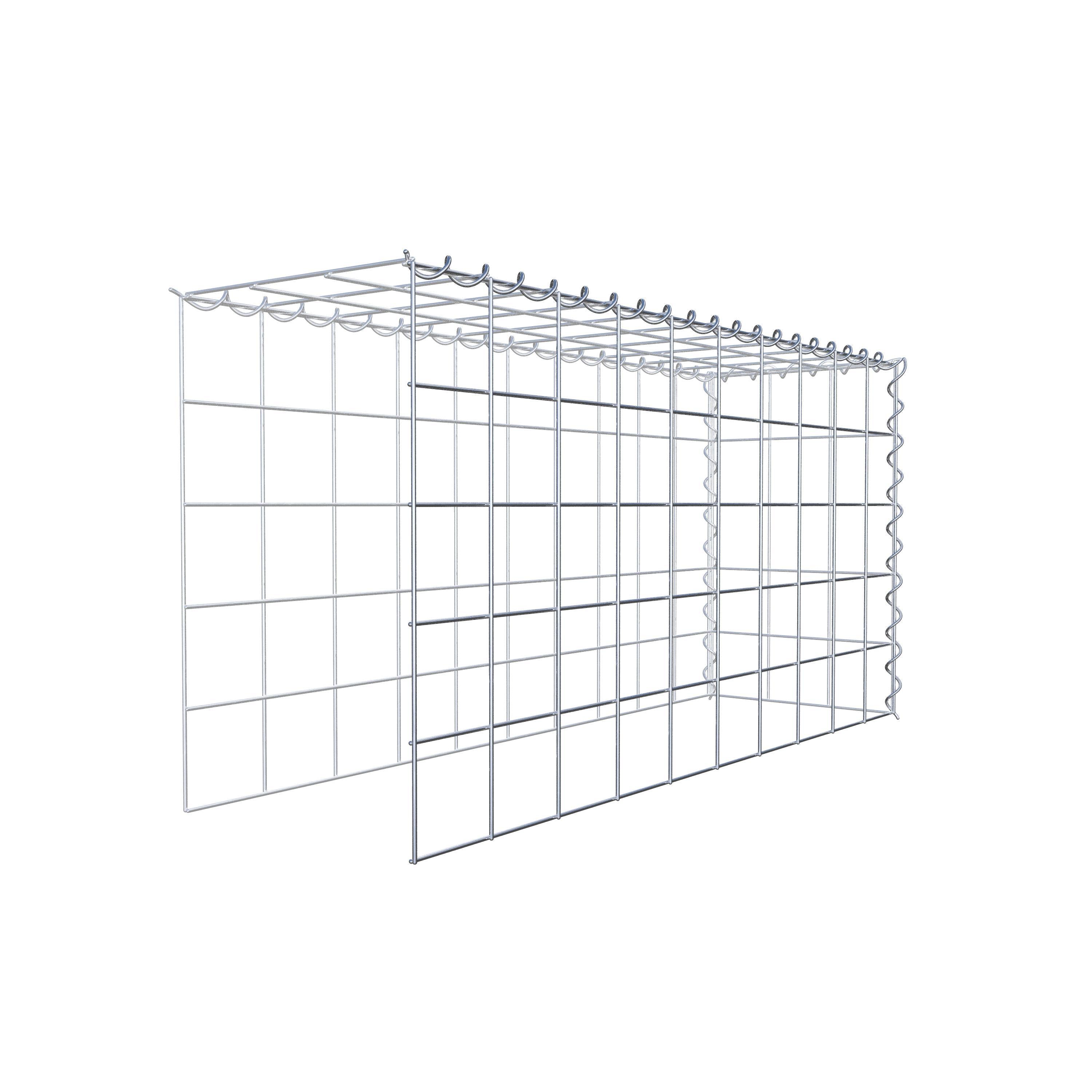 Gabion rapporté type 4 100 cm x 50 cm x 30 cm (L x H x P), mailles 10 cm x 10 cm, spirale