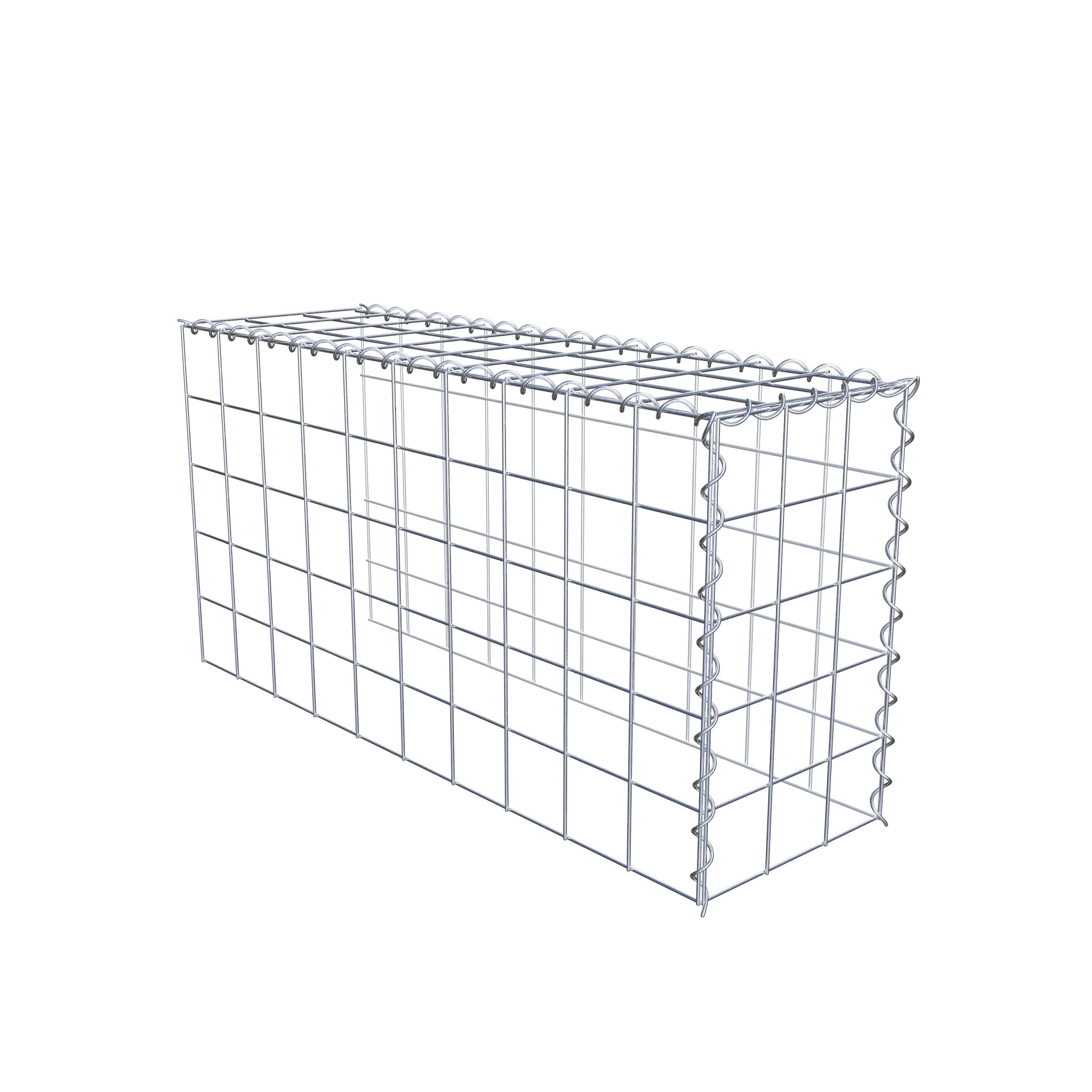 Gabion rapporté type 4 100 cm x 50 cm x 30 cm (L x H x P), mailles 10 cm x 10 cm, spirale