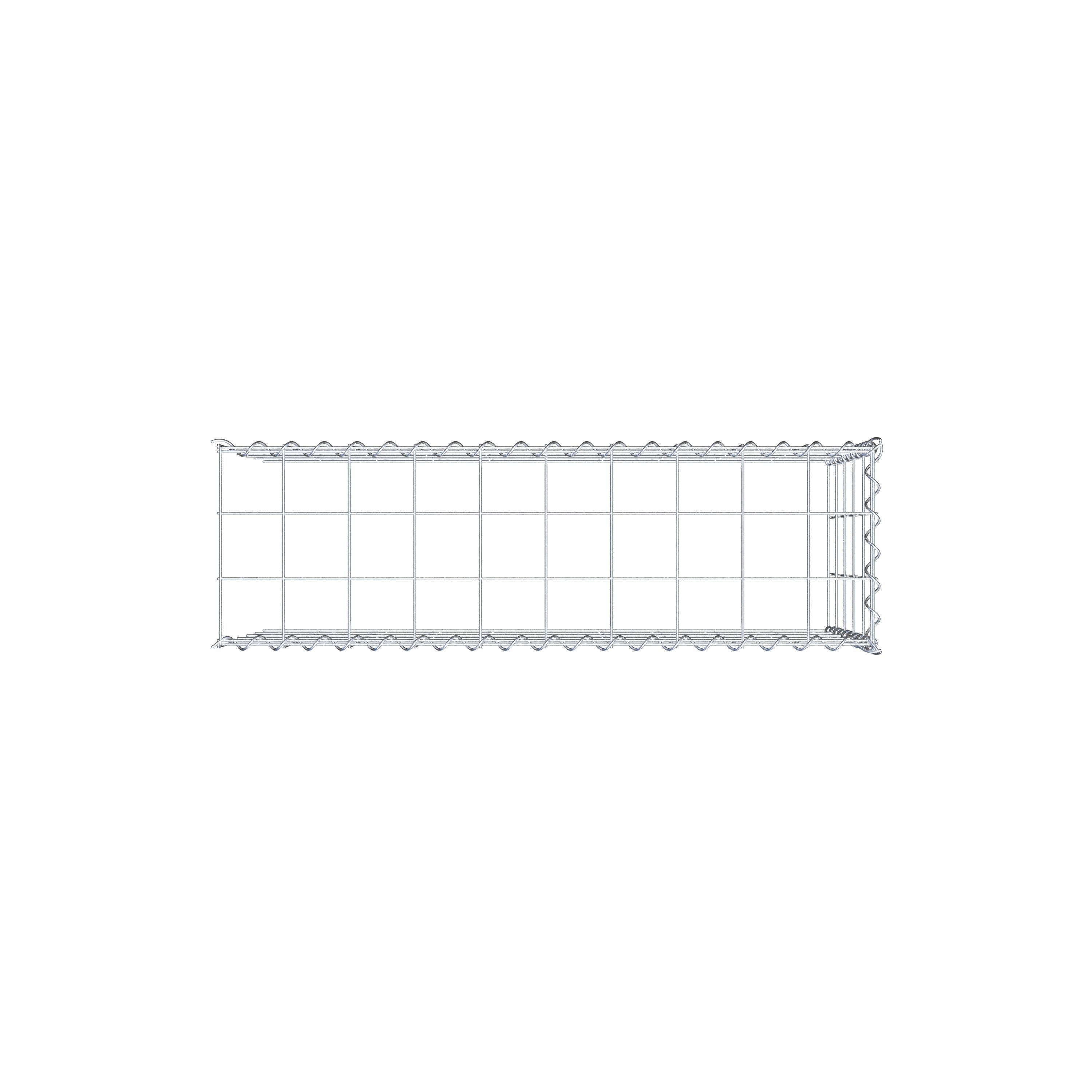 Gabion rapporté type 4 100 cm x 50 cm x 30 cm (L x H x P), mailles 10 cm x 10 cm, spirale