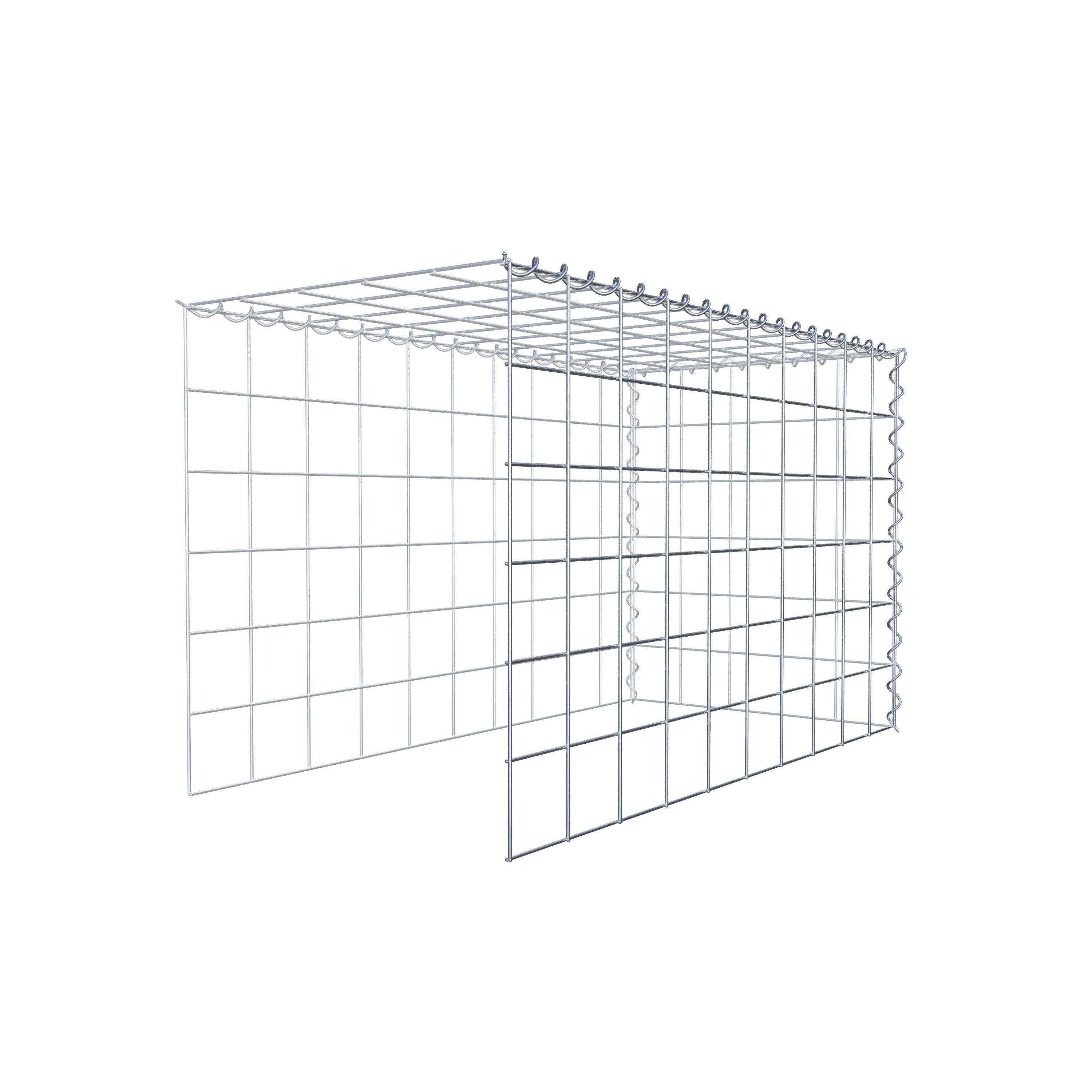 Add-on schanskorf type 4 100 cm x 60 cm x 50 cm (L x H x D), maaswijdte 10 cm x 10 cm, spiraal