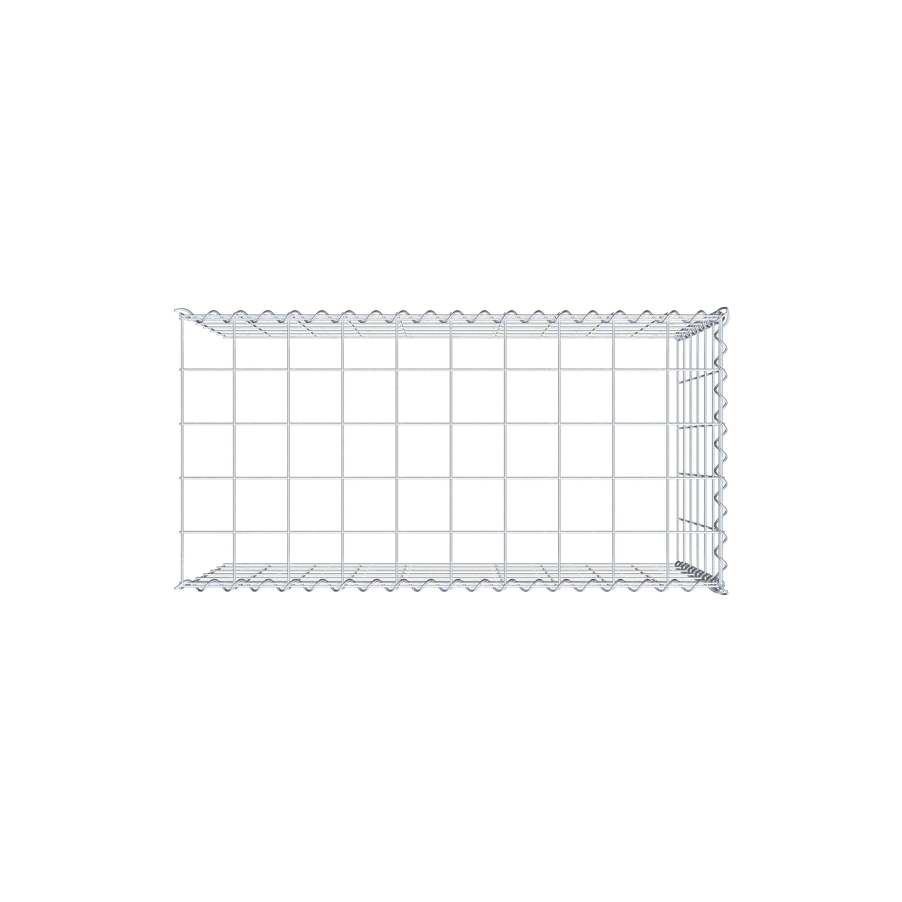 Add-on schanskorf type 4 100 cm x 60 cm x 50 cm (L x H x D), maaswijdte 10 cm x 10 cm, spiraal