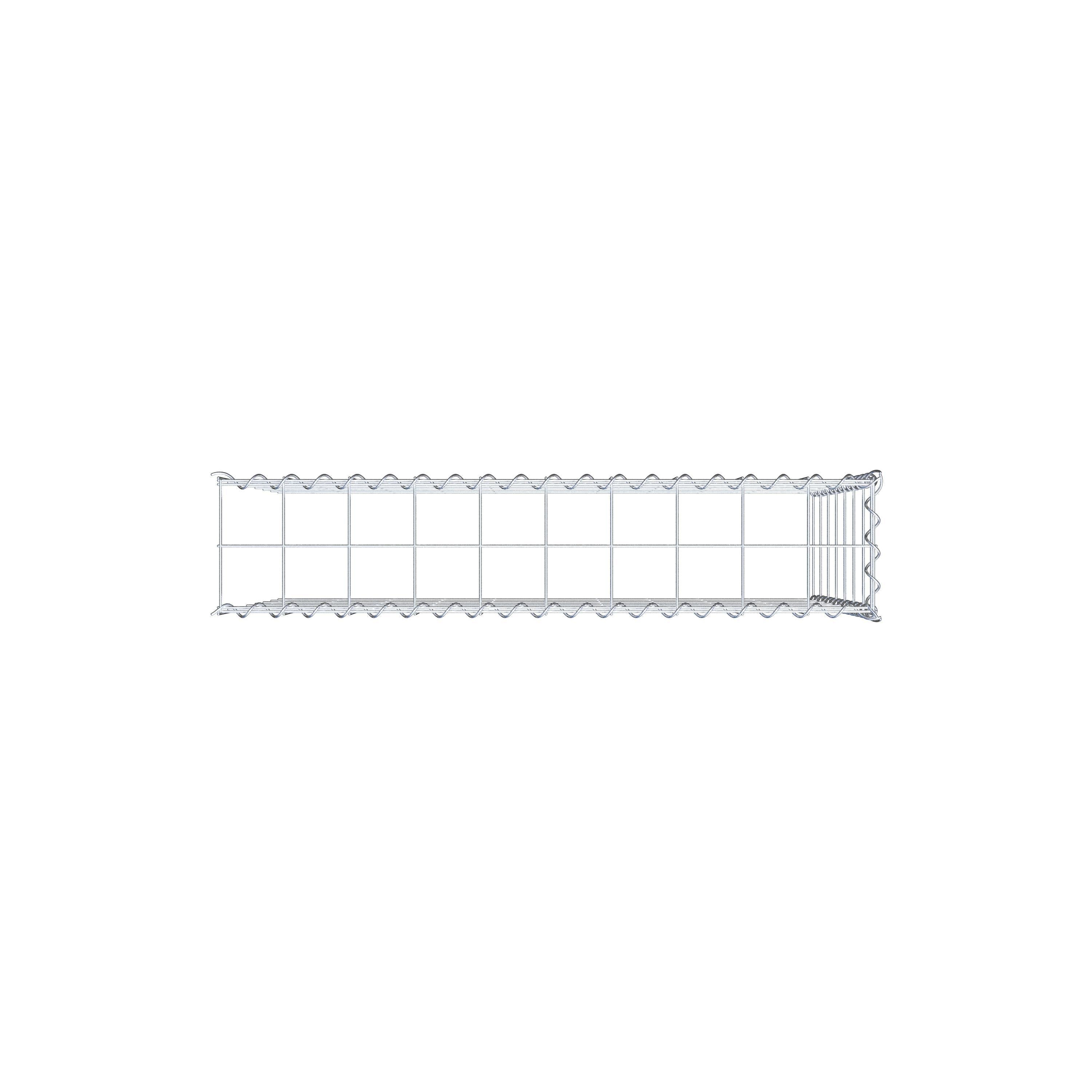 Grown-on gabion type 4 100 cm x 70 cm x 20 cm (L x H x D), mesh size 10 cm x 10 cm, spiral