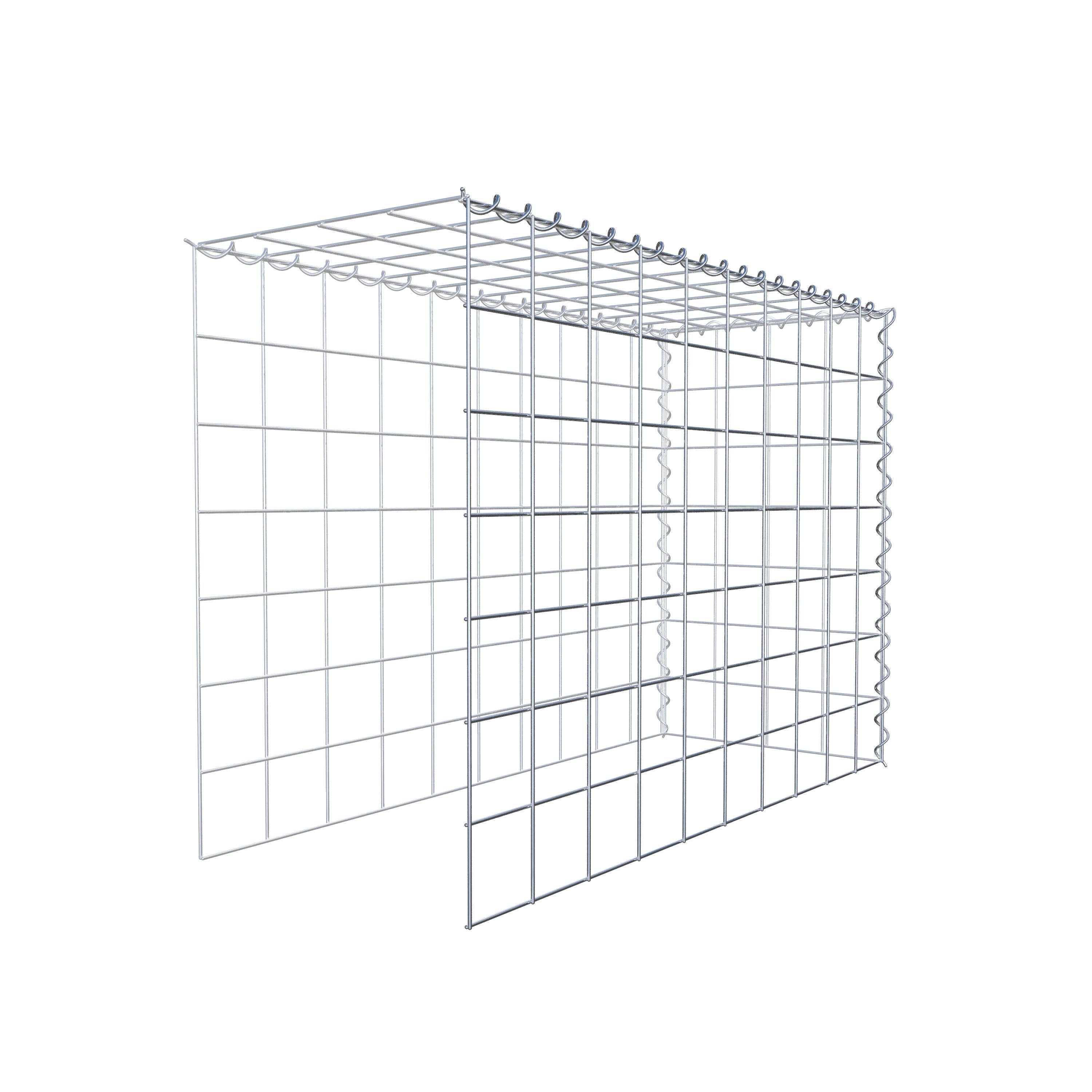 Gabion rapporté type 4 100 cm x 70 cm x 40 cm (L x H x P), mailles 10 cm x 10 cm, spirale