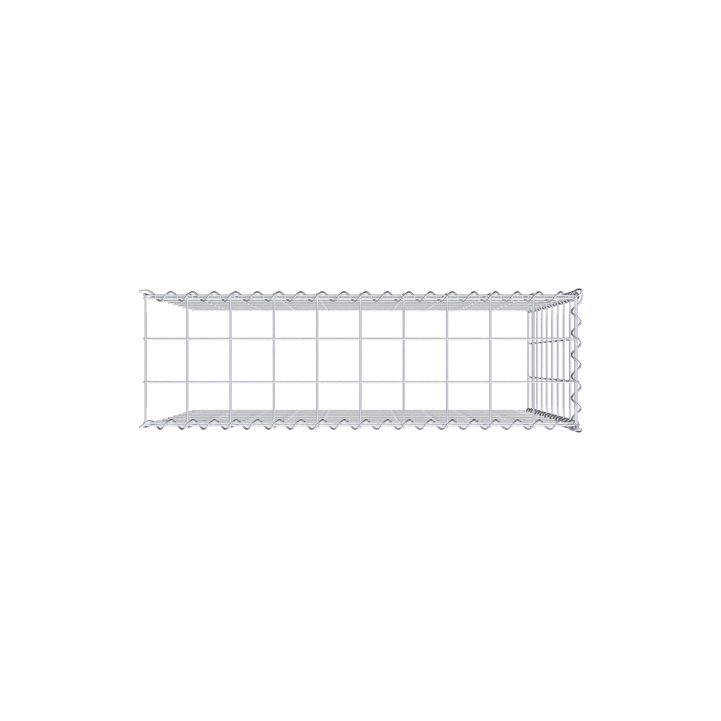 Gavión adulto tipo 4 100 cm x 90 cm x 30 cm (largo x alto x profundidad), tamaño de malla 10 cm x 10 cm, espiral