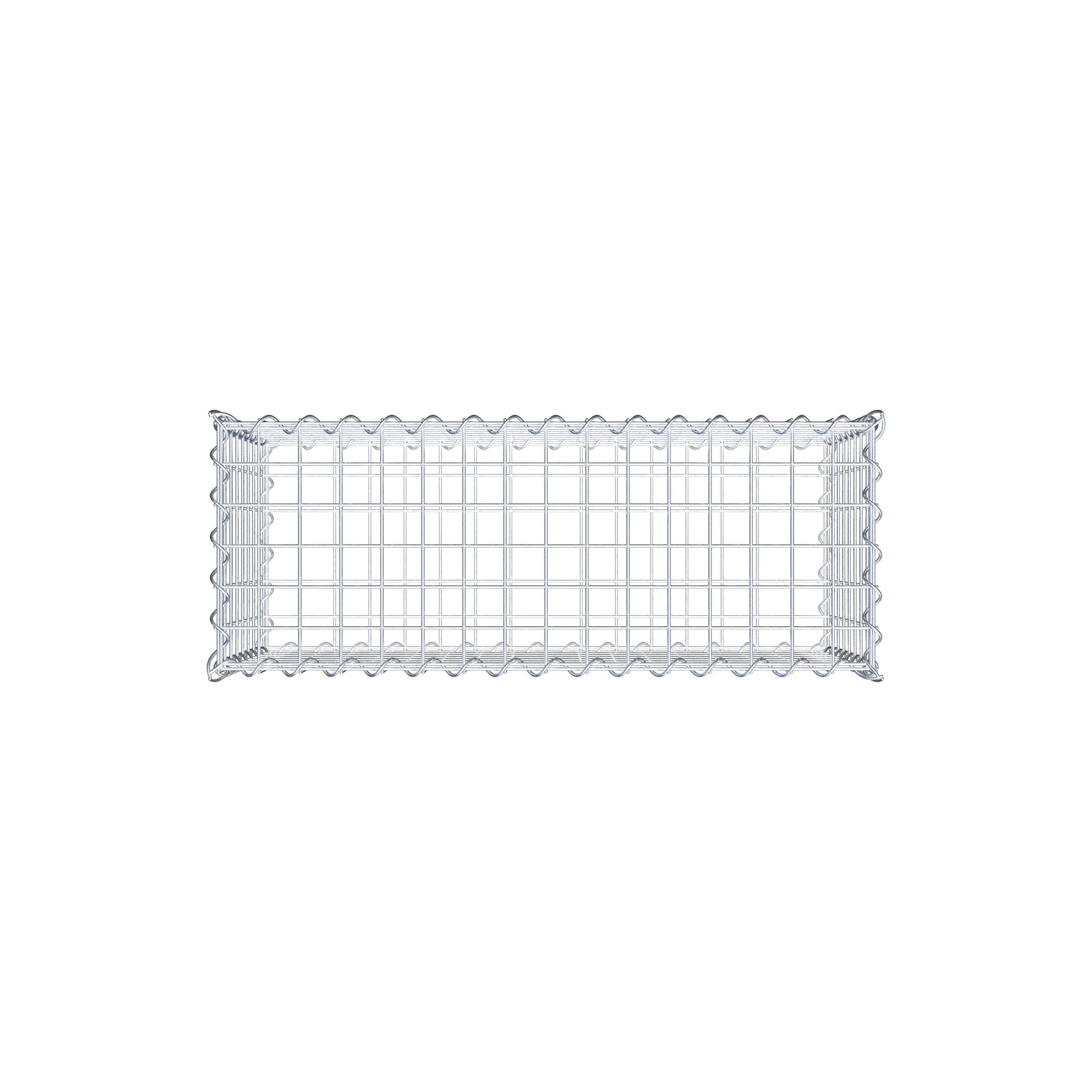 Gabione 80 cm x 40 cm x 30 cm (L x H x T), Maschenweite 5 cm x 5 cm, Spirale