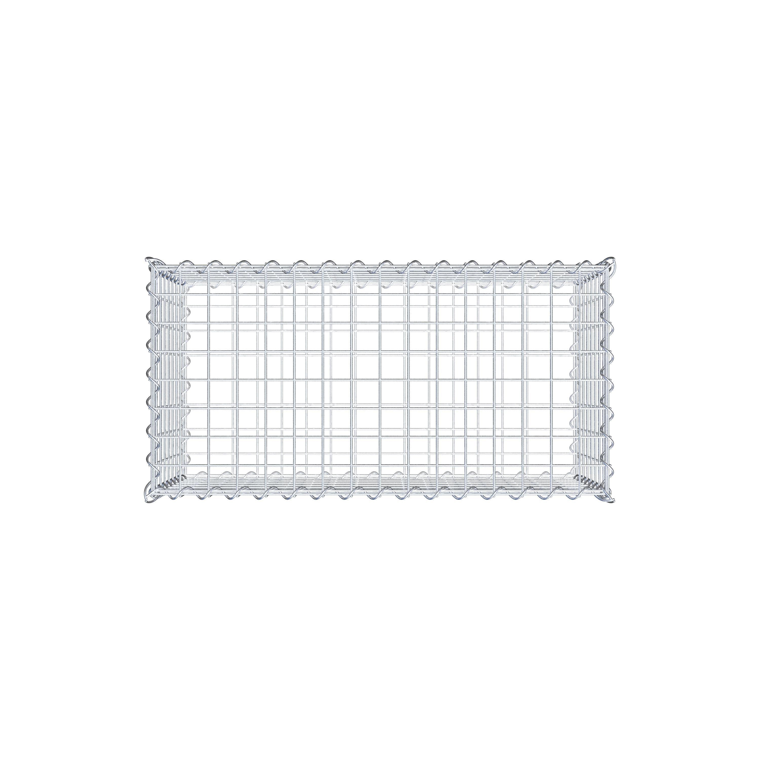 Gabion 80 cm x 40 cm x 40 cm (L x H x D), maskstorlek 5 cm x 5 cm, spiral