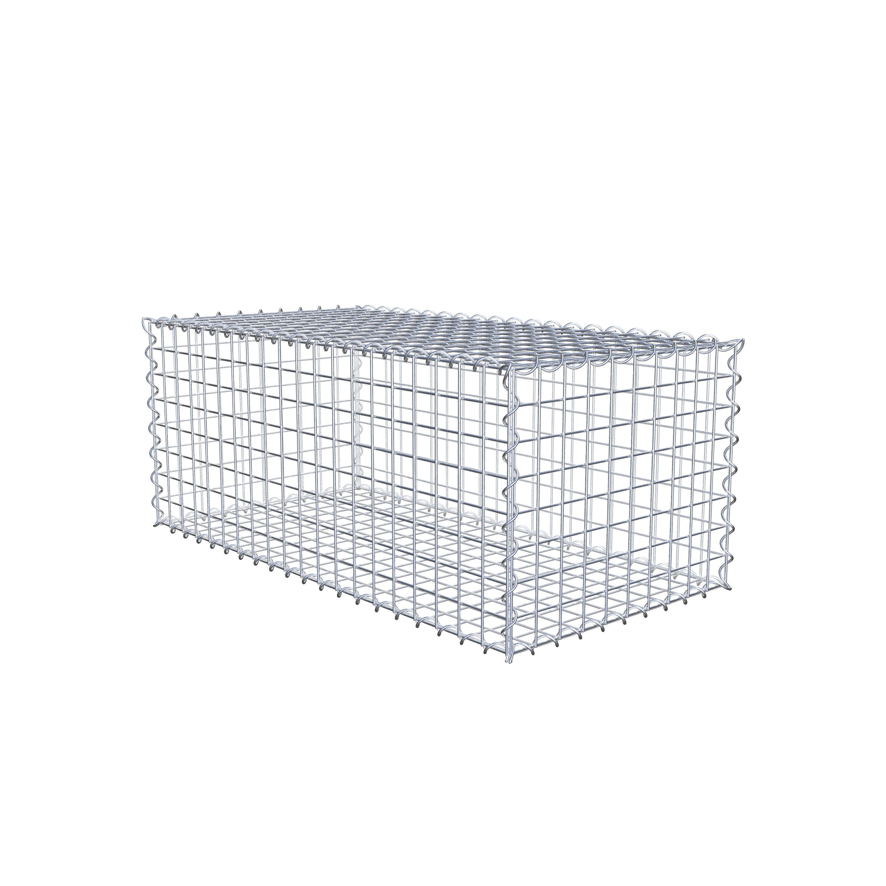 Gabion 100 cm x 40 cm x 50 cm (L x H x P), mailles 5 cm x 5 cm, spirale