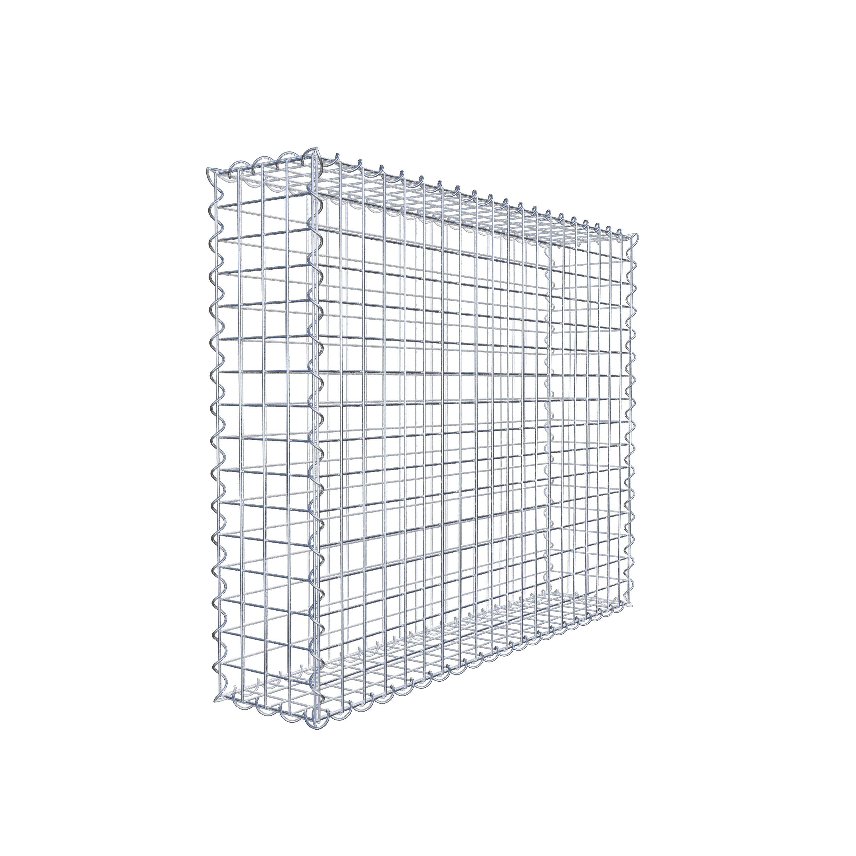 Gabion 100 cm x 80 cm x 20 cm (L x H x P), mailles 5 cm x 5 cm, spirale