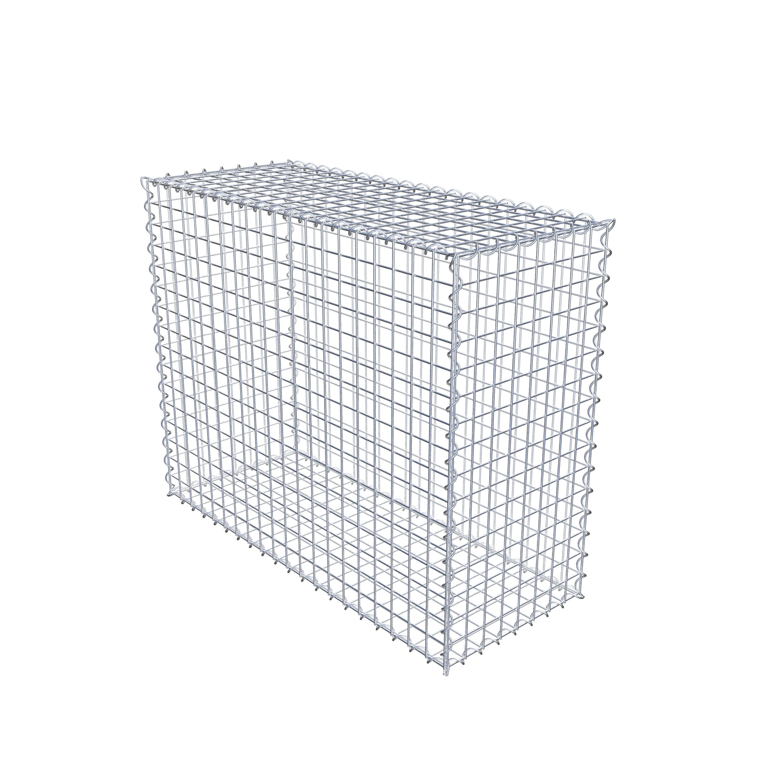 Gabione 100 cm x 80 cm x 40 cm (L x H x T), Maschenweite 5 cm x 5 cm, Spirale