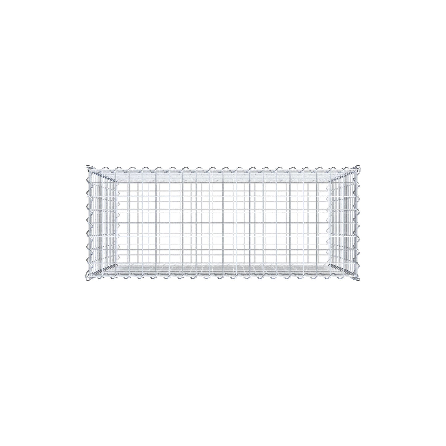 Gabion 100 cm x 80 cm x 40 cm (L x H x D), maskestørrelse 5 cm x 5 cm, spiral