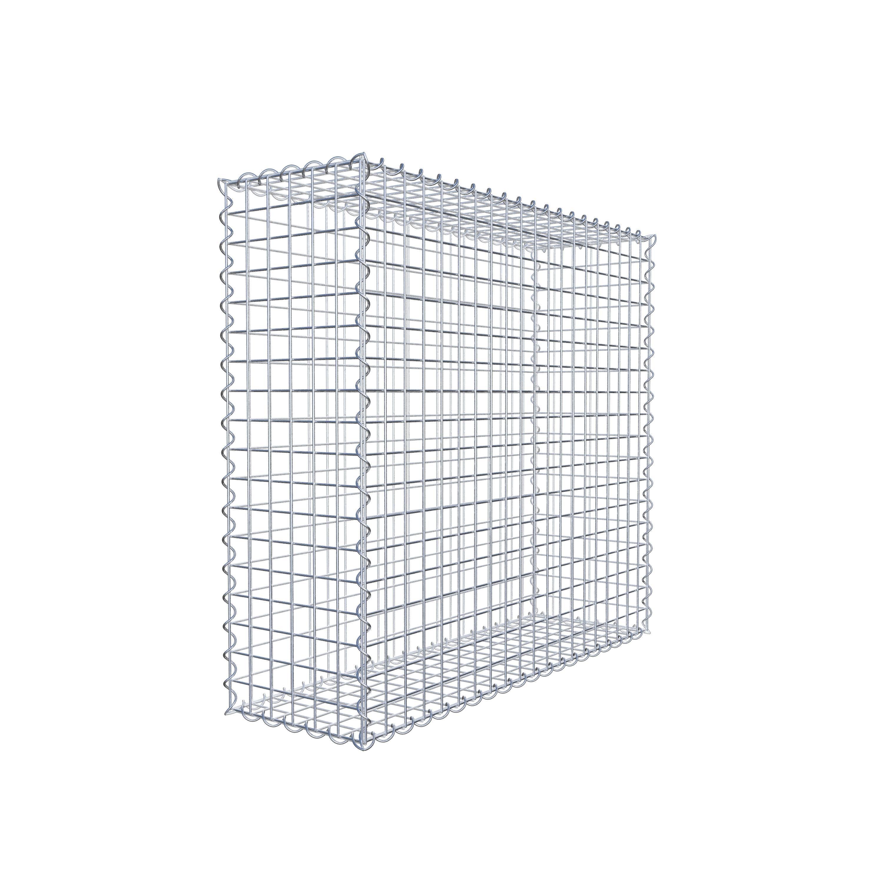 Schanskorf 100 cm x 90 cm x 30 cm (L x H x D), maaswijdte 5 cm x 5 cm, spiraal