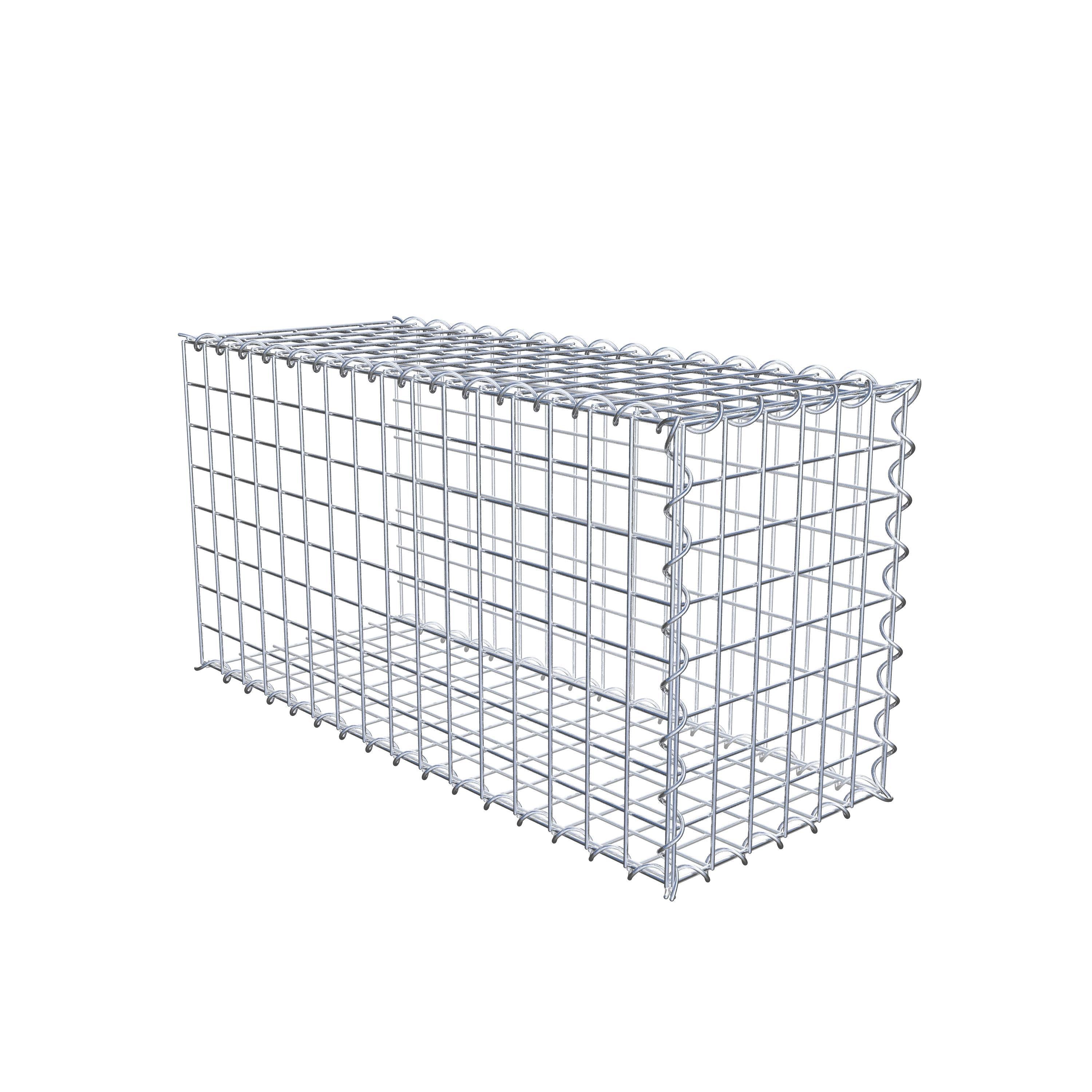 Gabion rapporté type 2 80 cm x 40 cm x 30 cm (L x H x P), mailles 5 cm x 5 cm, spirale