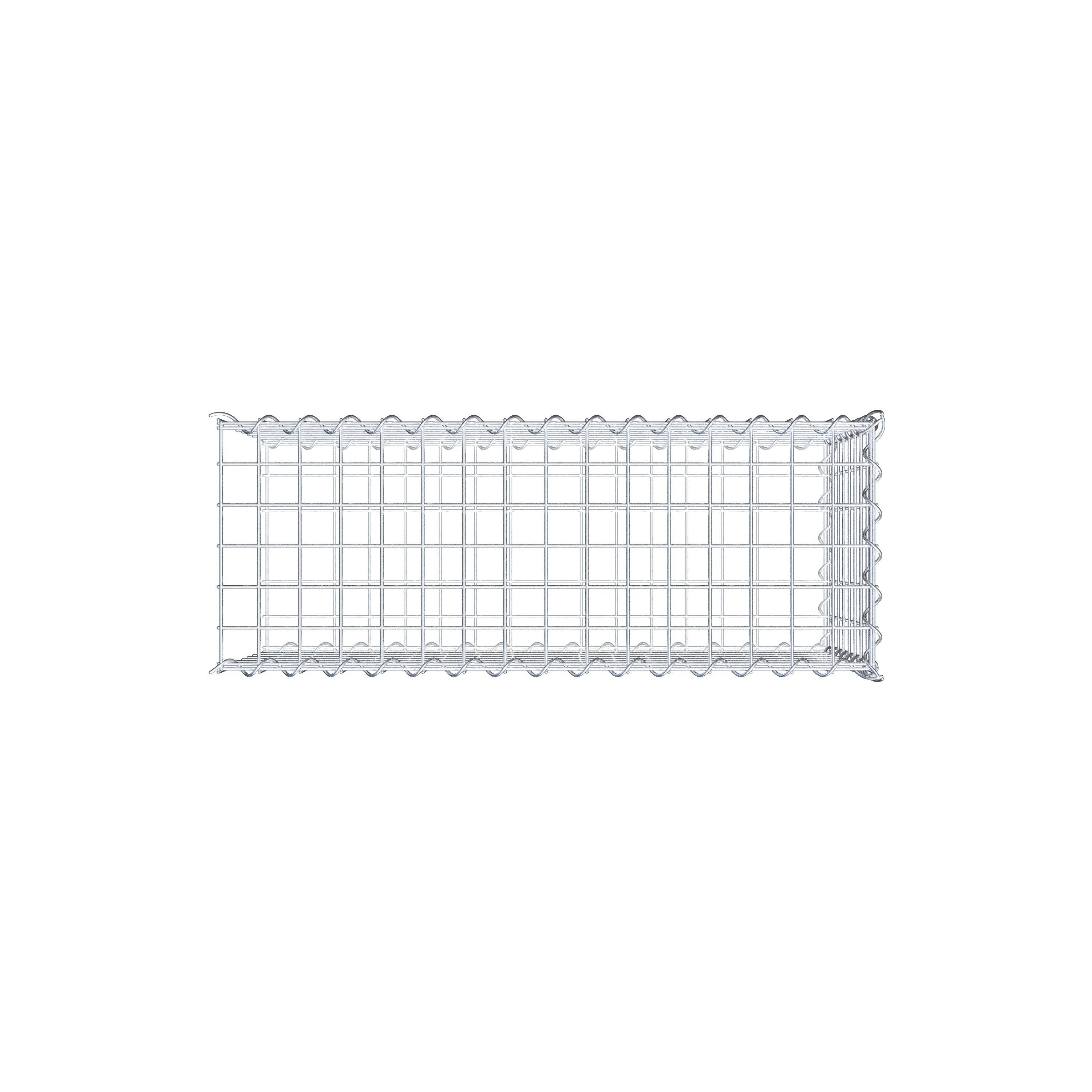 Gabion rapporté type 2 80 cm x 40 cm x 30 cm (L x H x P), mailles 5 cm x 5 cm, spirale