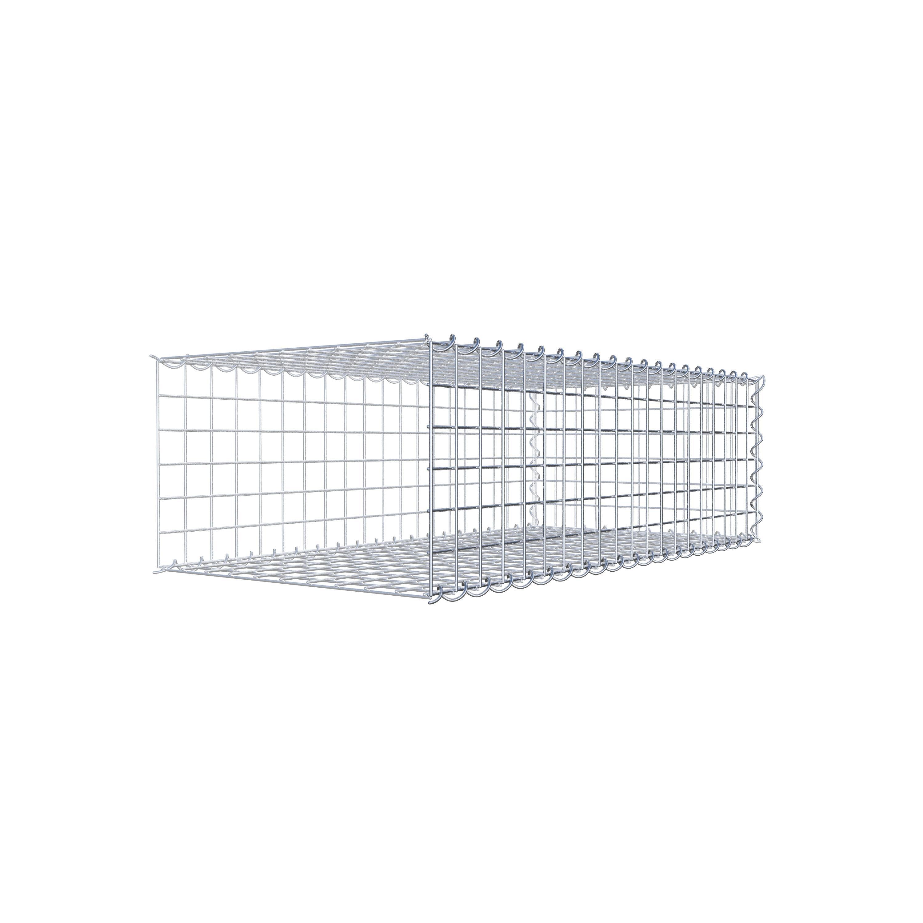 Gavión complementario tipo 2 100 cm x 30 cm x 50 cm (L x A x P), malla 5 cm x 5 cm, espiral