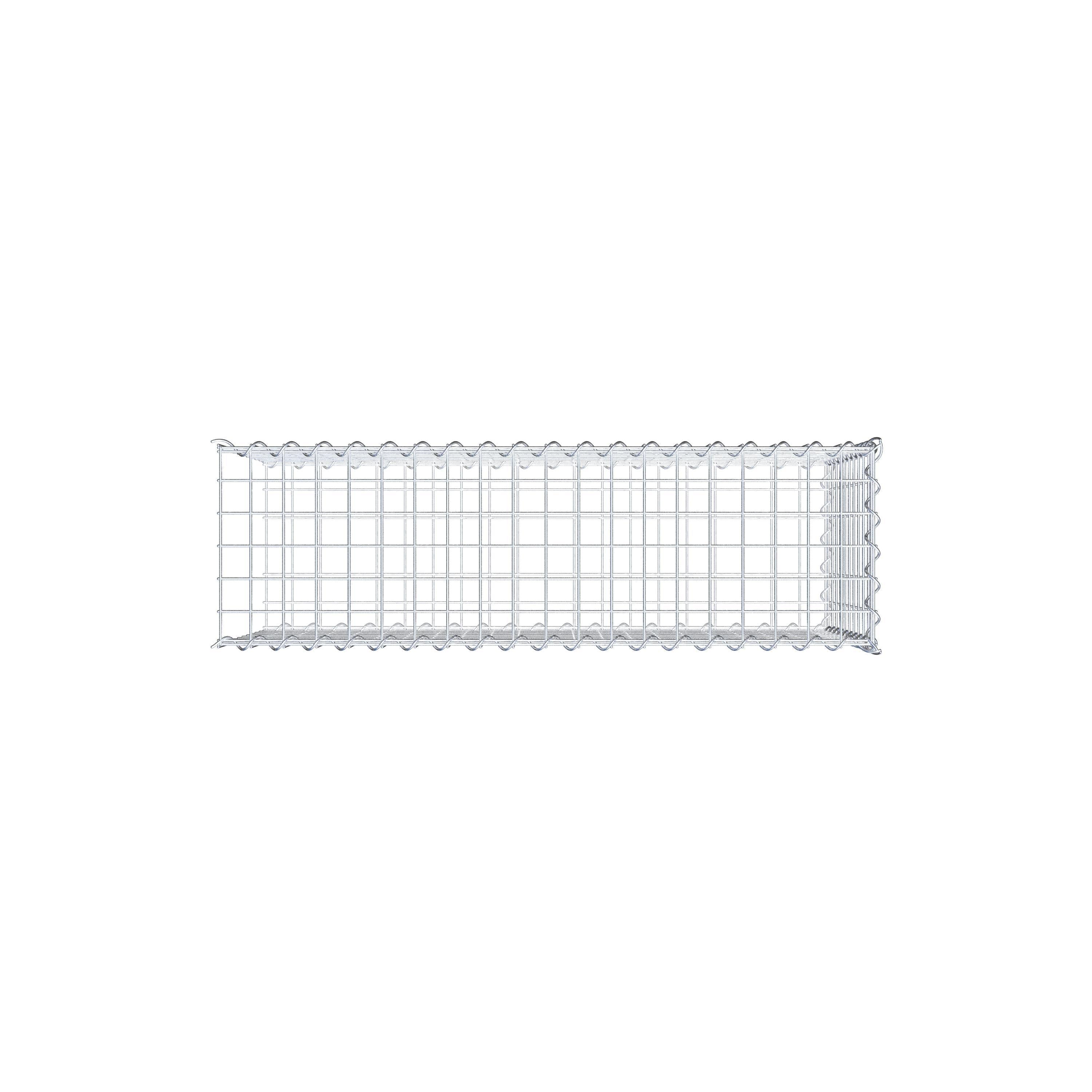 Anbaugabione Typ 2 100 cm x 50 cm x 30 cm (L x H x T), Maschenweite 5 cm x 5 cm, Spirale