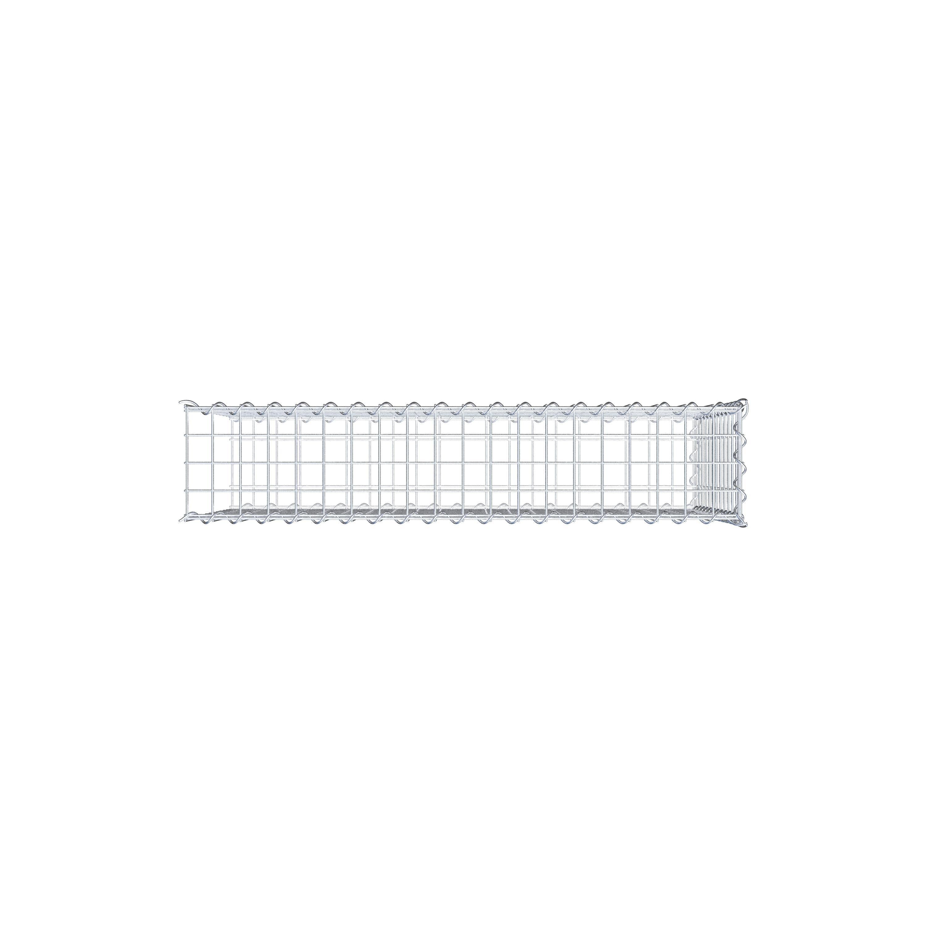 Gavión adulto tipo 2 100 cm x 60 cm x 20 cm (largo x alto x profundidad), tamaño de malla 5 cm x 5 cm, espiral