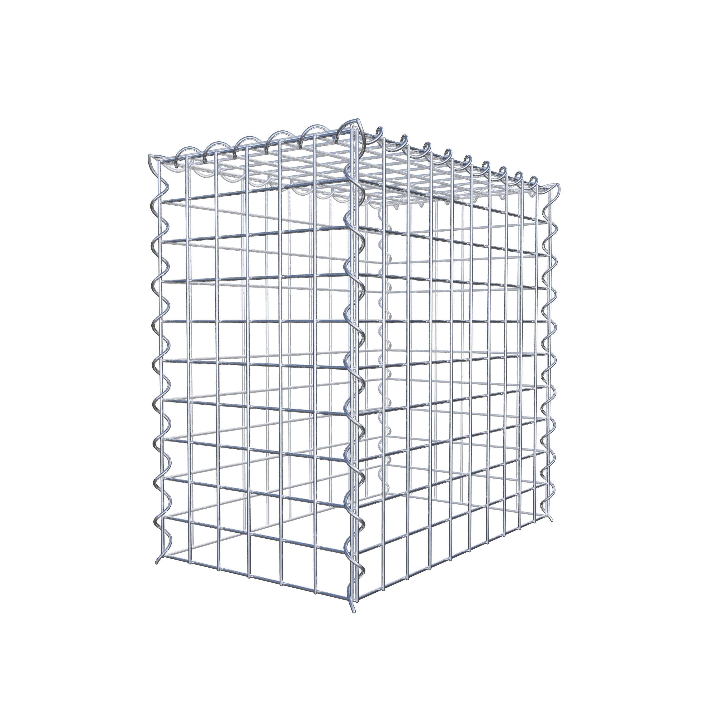 Gabion rapporté type 3 50 cm x 50 cm x 30 cm (L x H x P), mailles 5 cm x 5 cm, spirale
