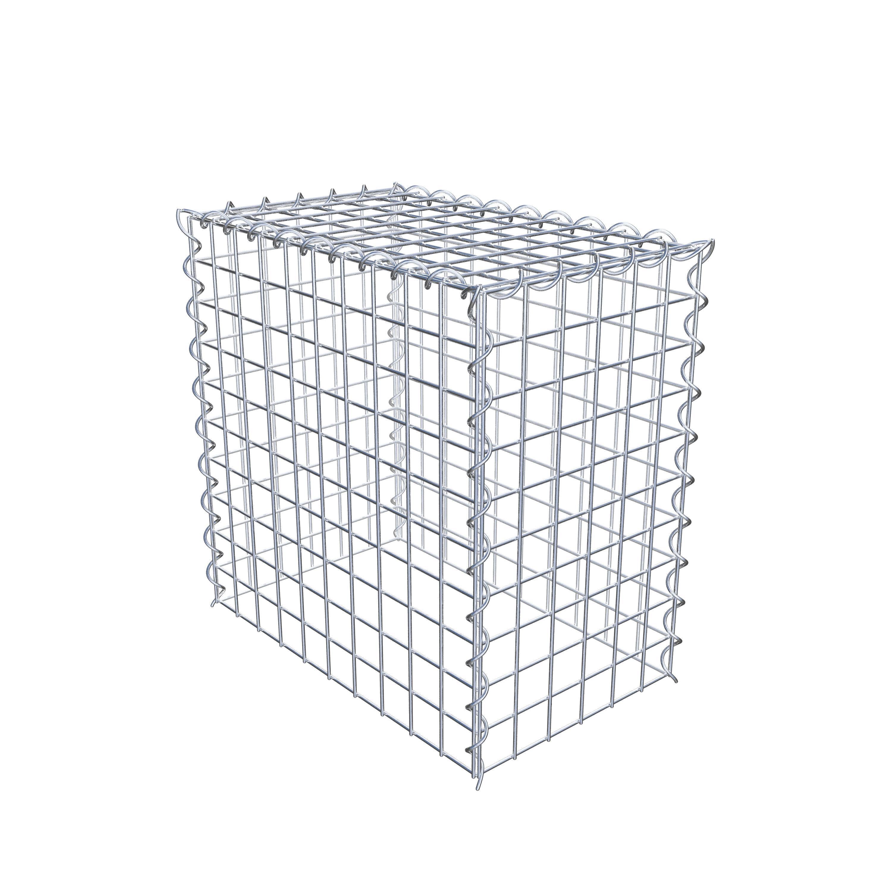Gabion rapporté type 3 50 cm x 50 cm x 30 cm (L x H x P), mailles 5 cm x 5 cm, spirale