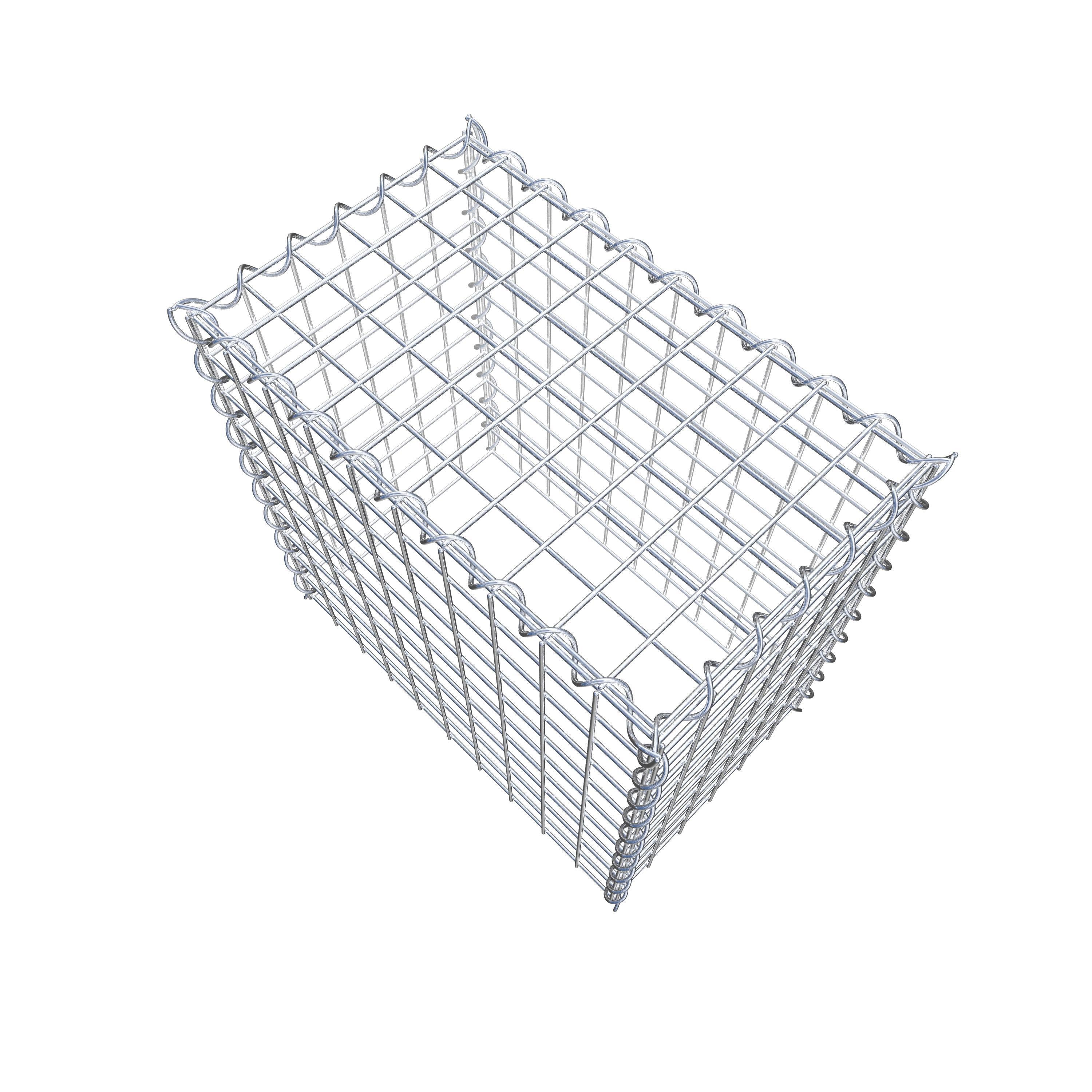 Gabion rapporté type 3 50 cm x 50 cm x 30 cm (L x H x P), mailles 5 cm x 5 cm, spirale