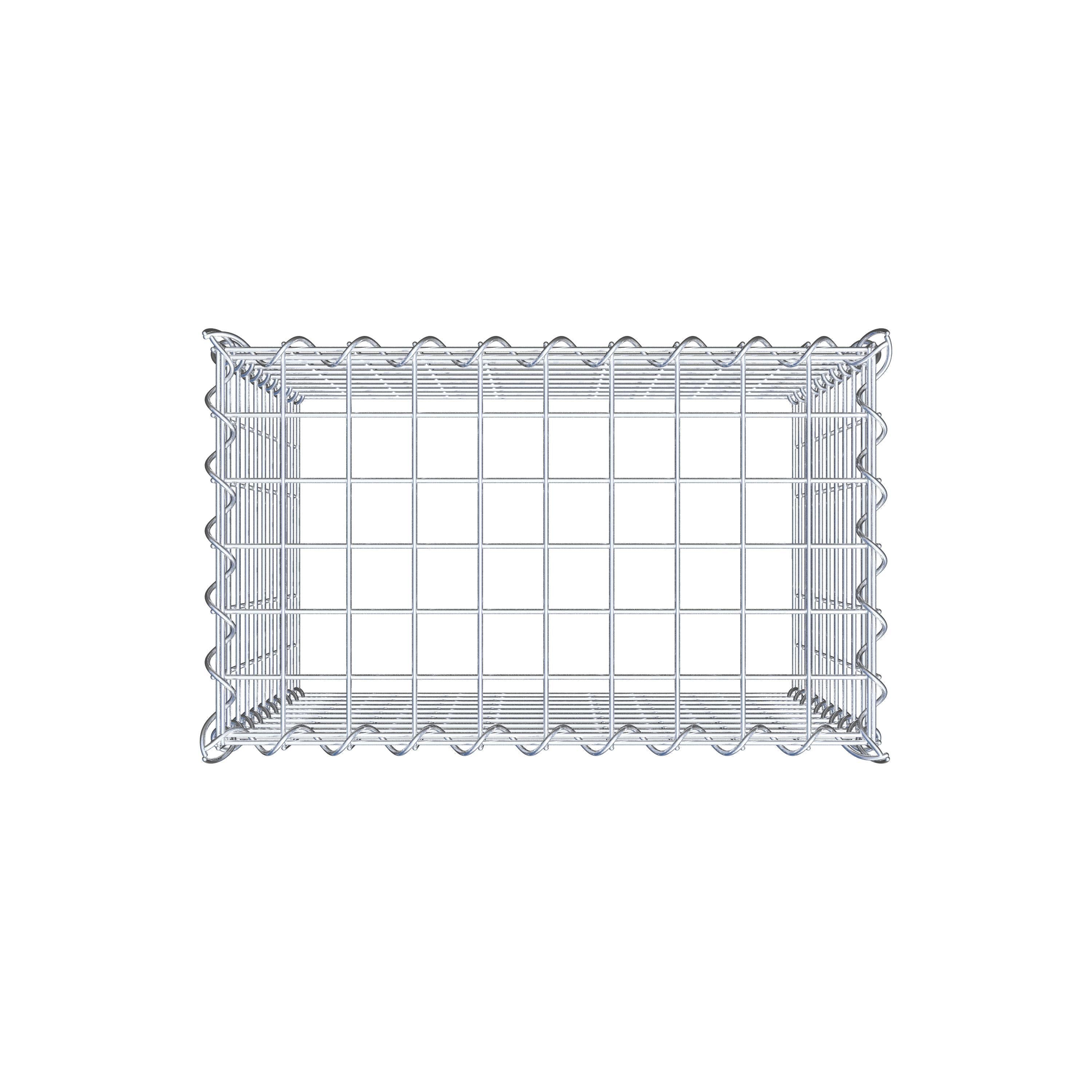 Gabion rapporté type 3 50 cm x 50 cm x 30 cm (L x H x P), mailles 5 cm x 5 cm, spirale