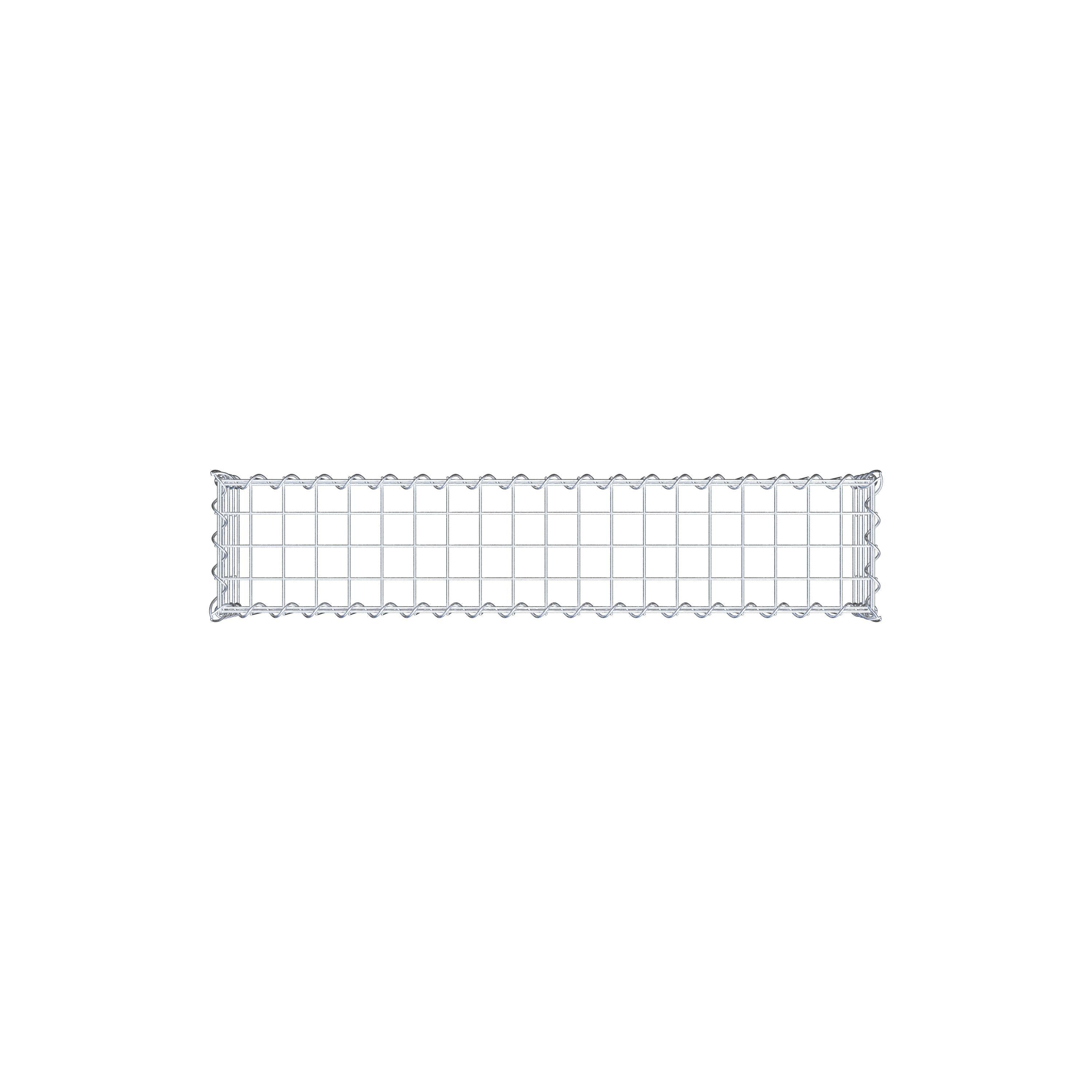 Gabion rapporté type 3 100 cm x 20 cm x 20 cm (L x H x P), mailles 5 cm x 5 cm, spirale