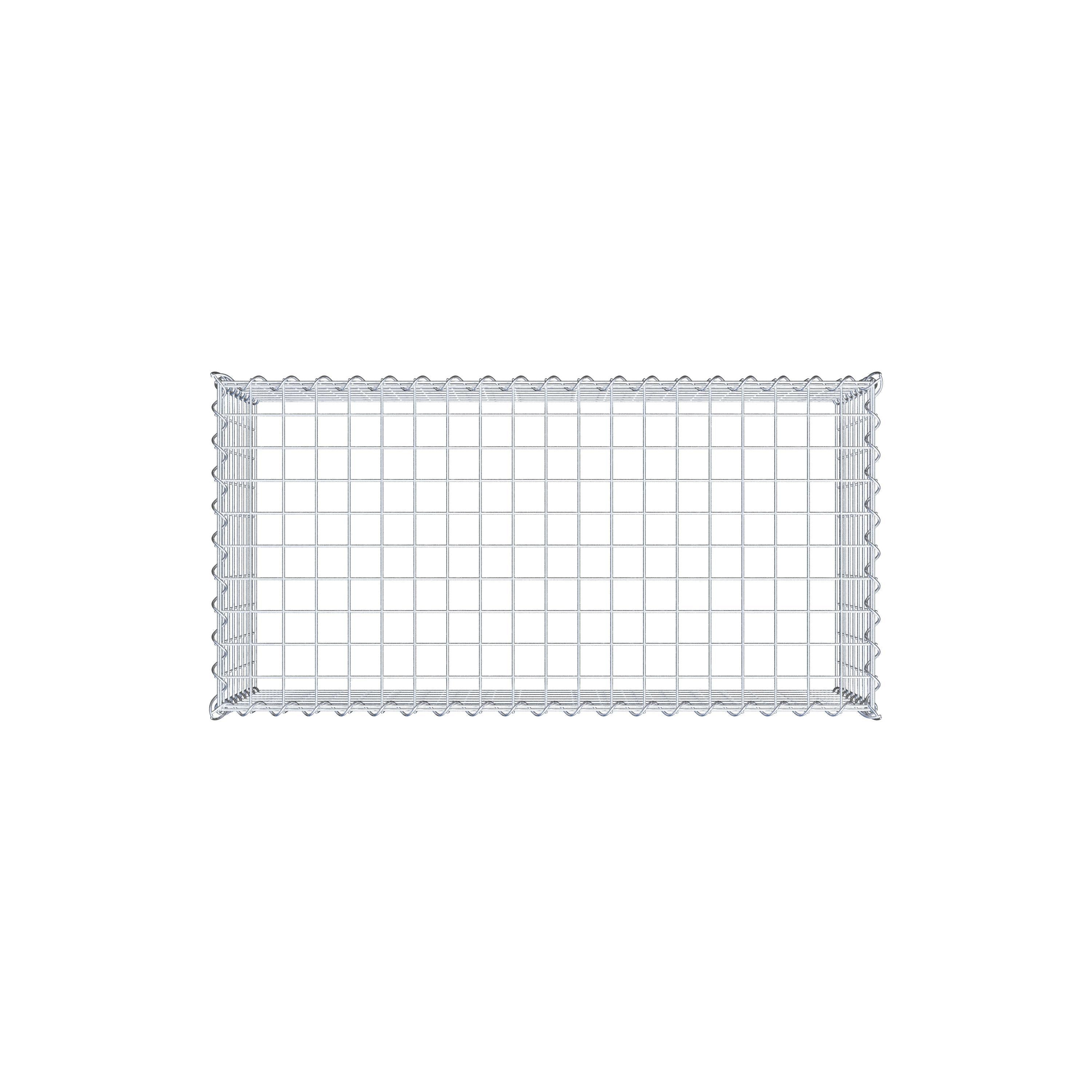 Opvokset gabion type 3 100 cm x 40 cm x 50 cm (L x H x D), maskestørrelse 5 cm x 5 cm, spiral