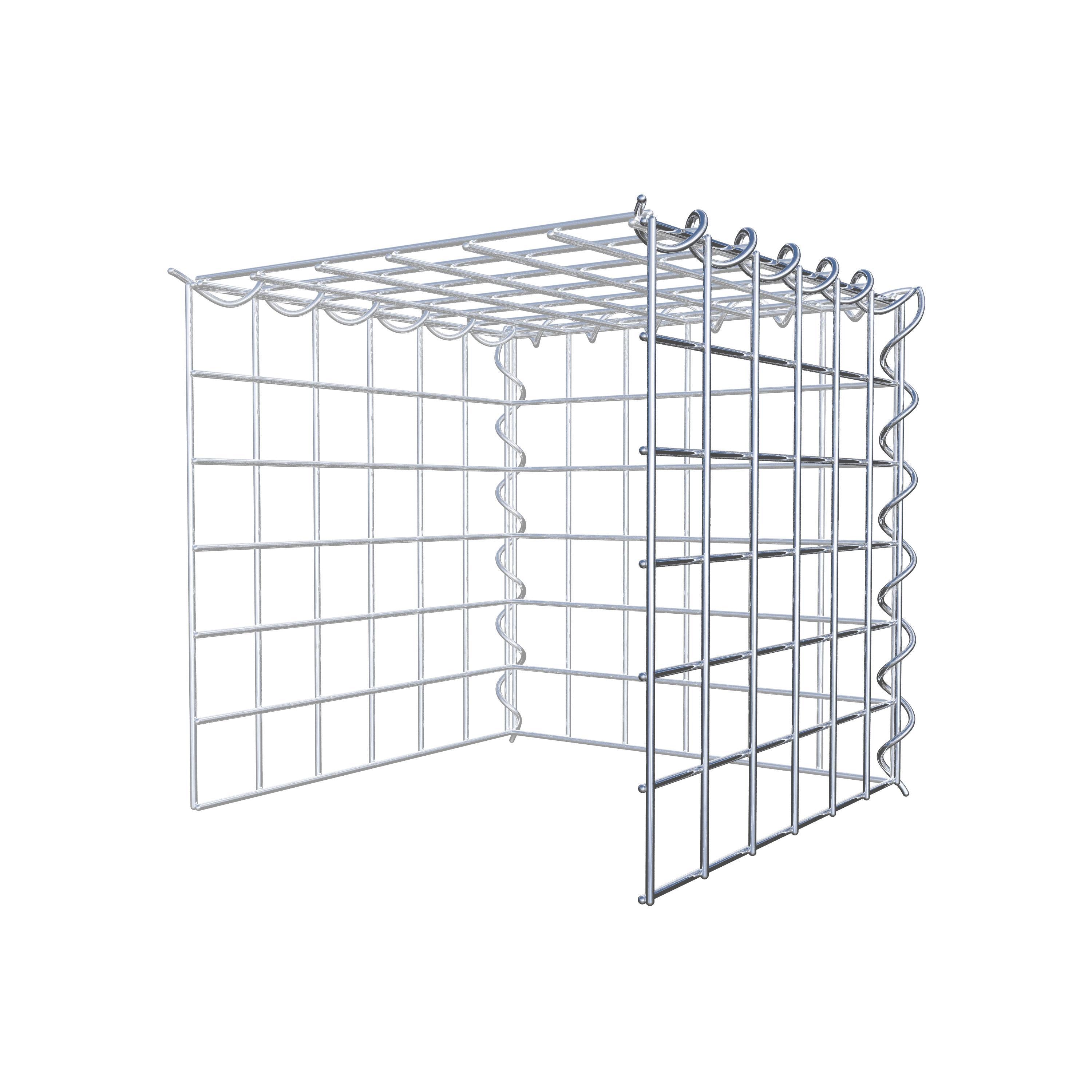 Gabion rapporté type 4 30 cm x 30 cm x 30 cm (L x H x P), maille 5 cm x 5 cm, spirale