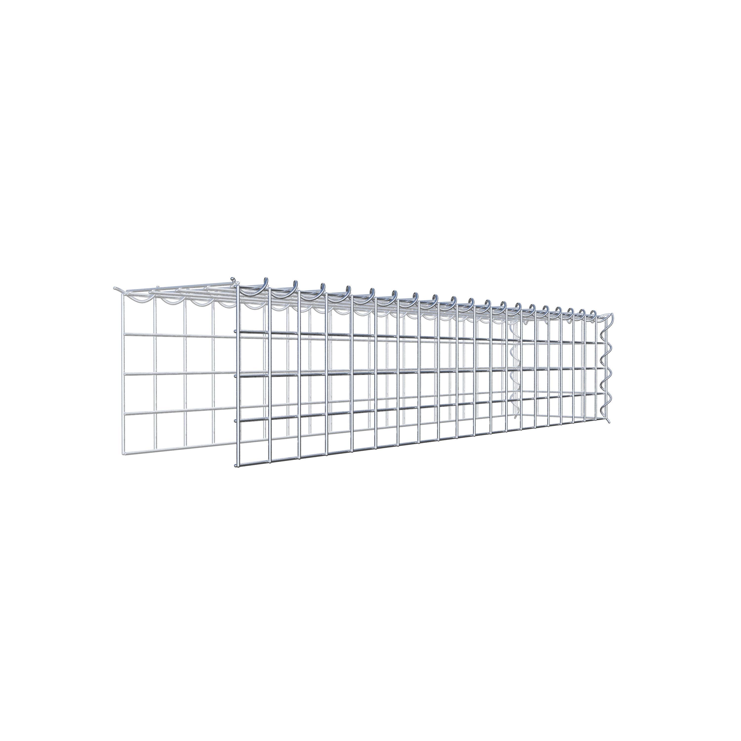 Extra gabion typ 4 100 cm x 20 cm x 20 cm (L x H x D), maskstorlek 5 cm x 5 cm, spiral