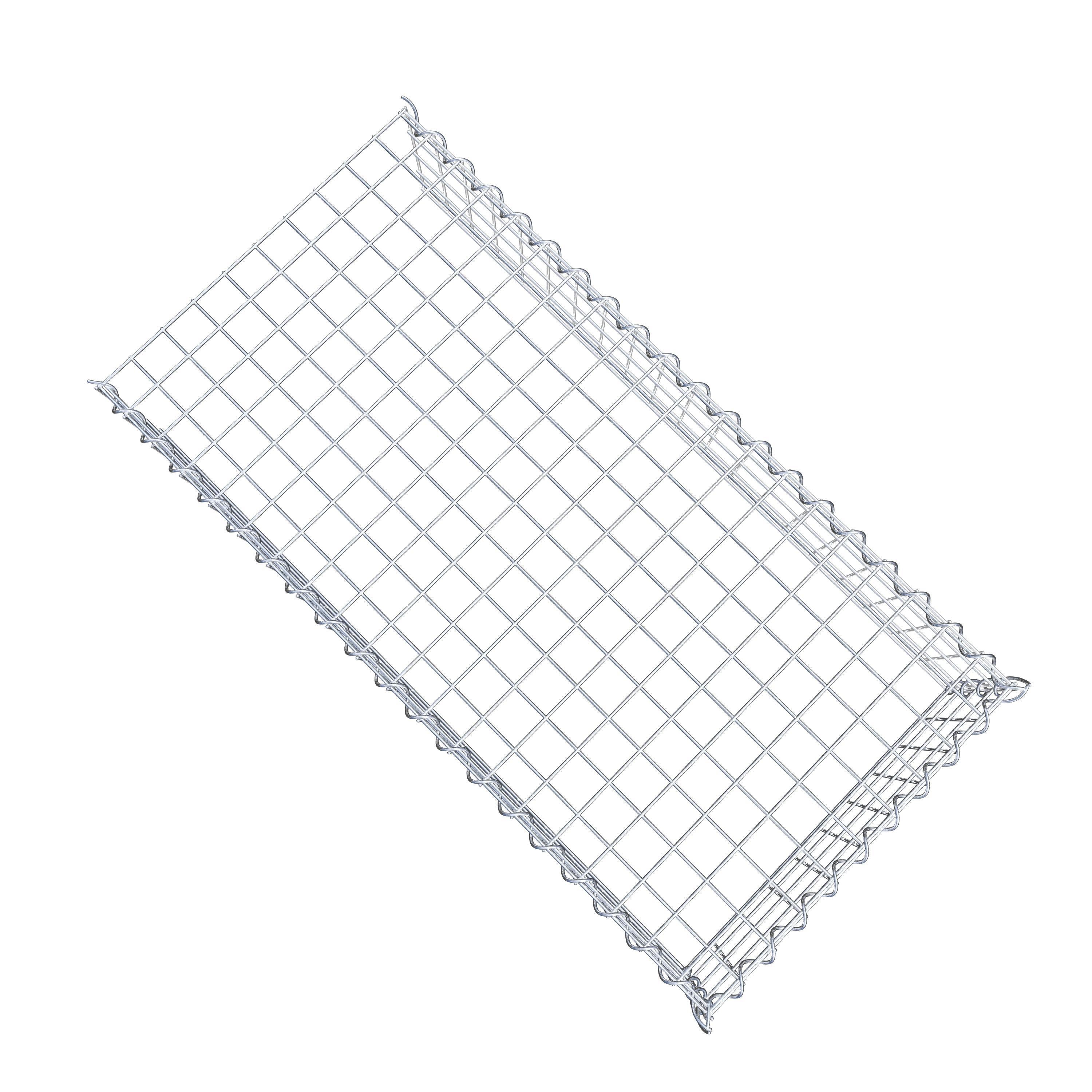 Gabion rapporté type 4 100 cm x 20 cm x 50 cm (L x H x P), mailles 5 cm x 5 cm, spirale