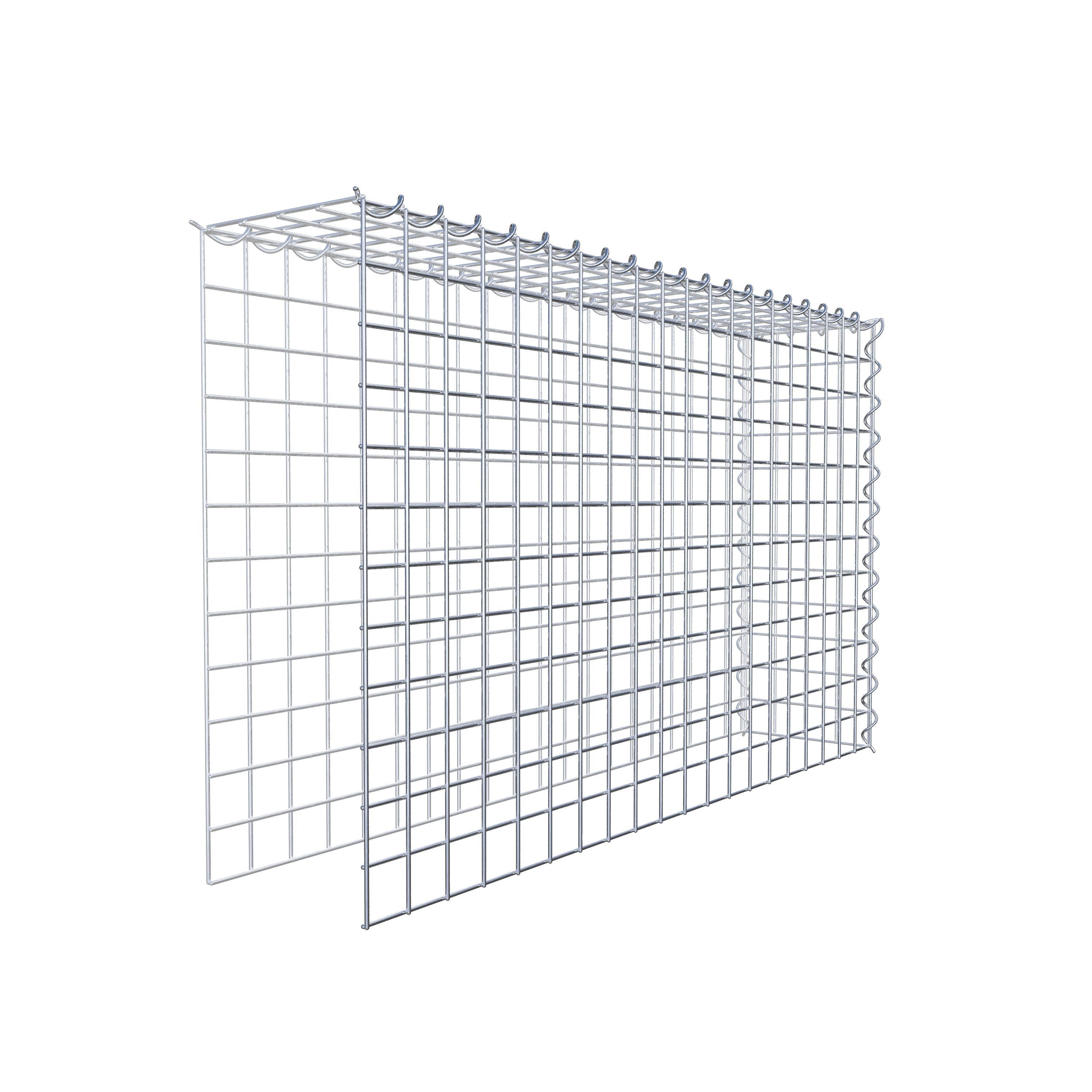 Add-on schanskorf type 4 100 cm x 60 cm x 20 cm (L x H x D), maaswijdte 5 cm x 5 cm, spiraalvormig
